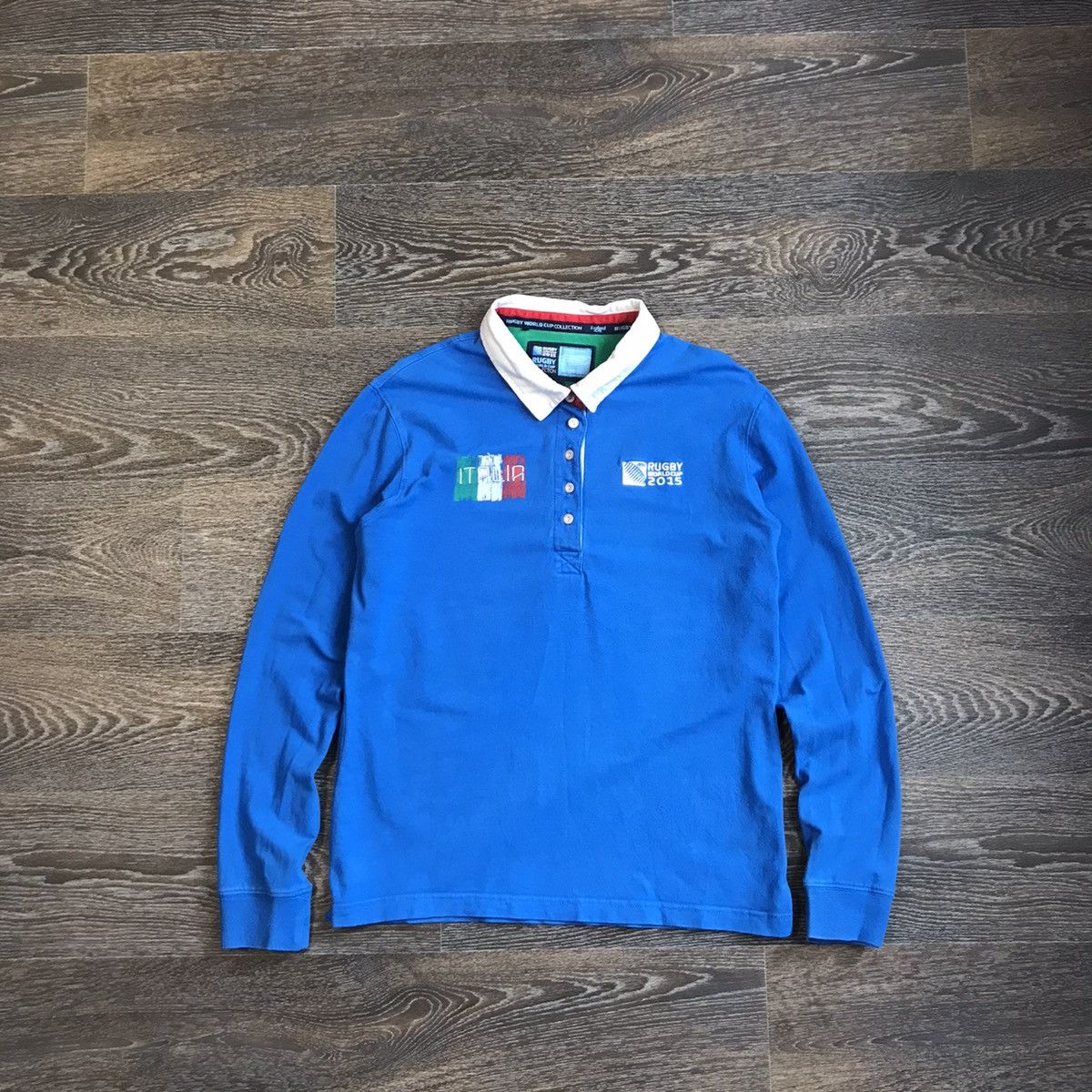 Vintage Vintage Italy Italia rugby jersey long sleeve polo Size US S / EU 44-46 / 1 - 1 Thumbnail