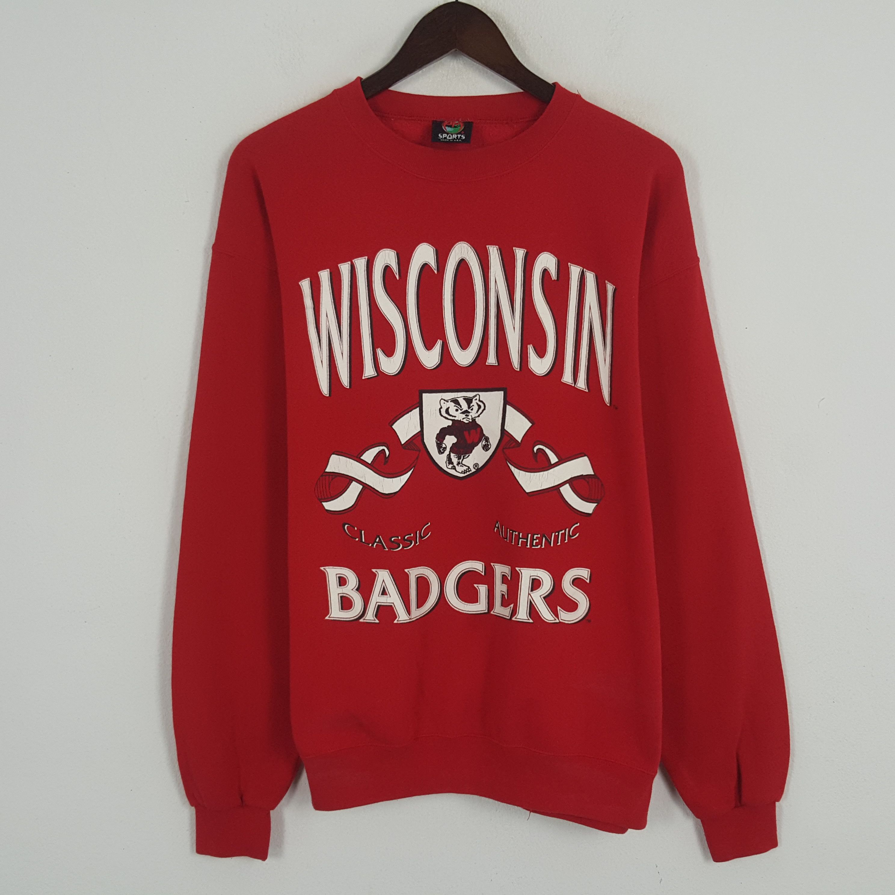 Vintage Vintage Wisconsin Badgers Sweatshirt Size US L / EU 52-54 / 3 - 1 Thumbnail