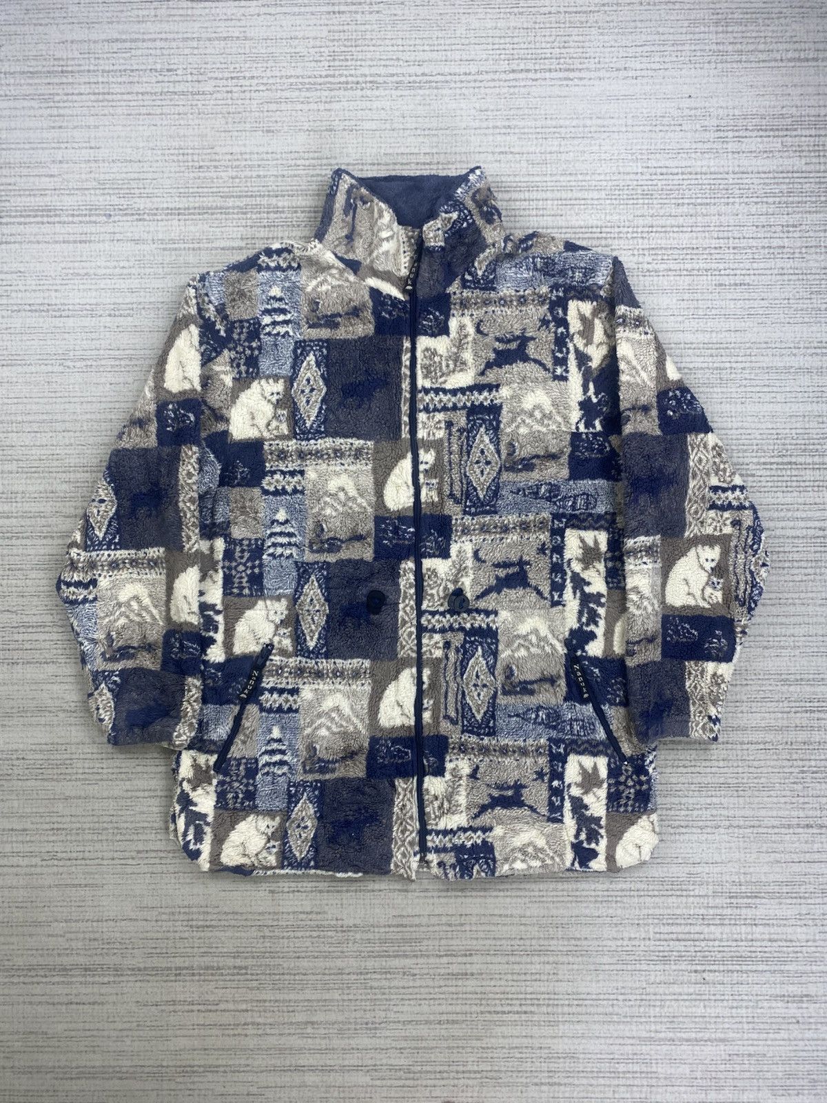 Vintage Vintage Nanuk Canadian Polar Bear Full Printed Sherpa Jacket Size US L / EU 52-54 / 3 - 2 Thumbnail