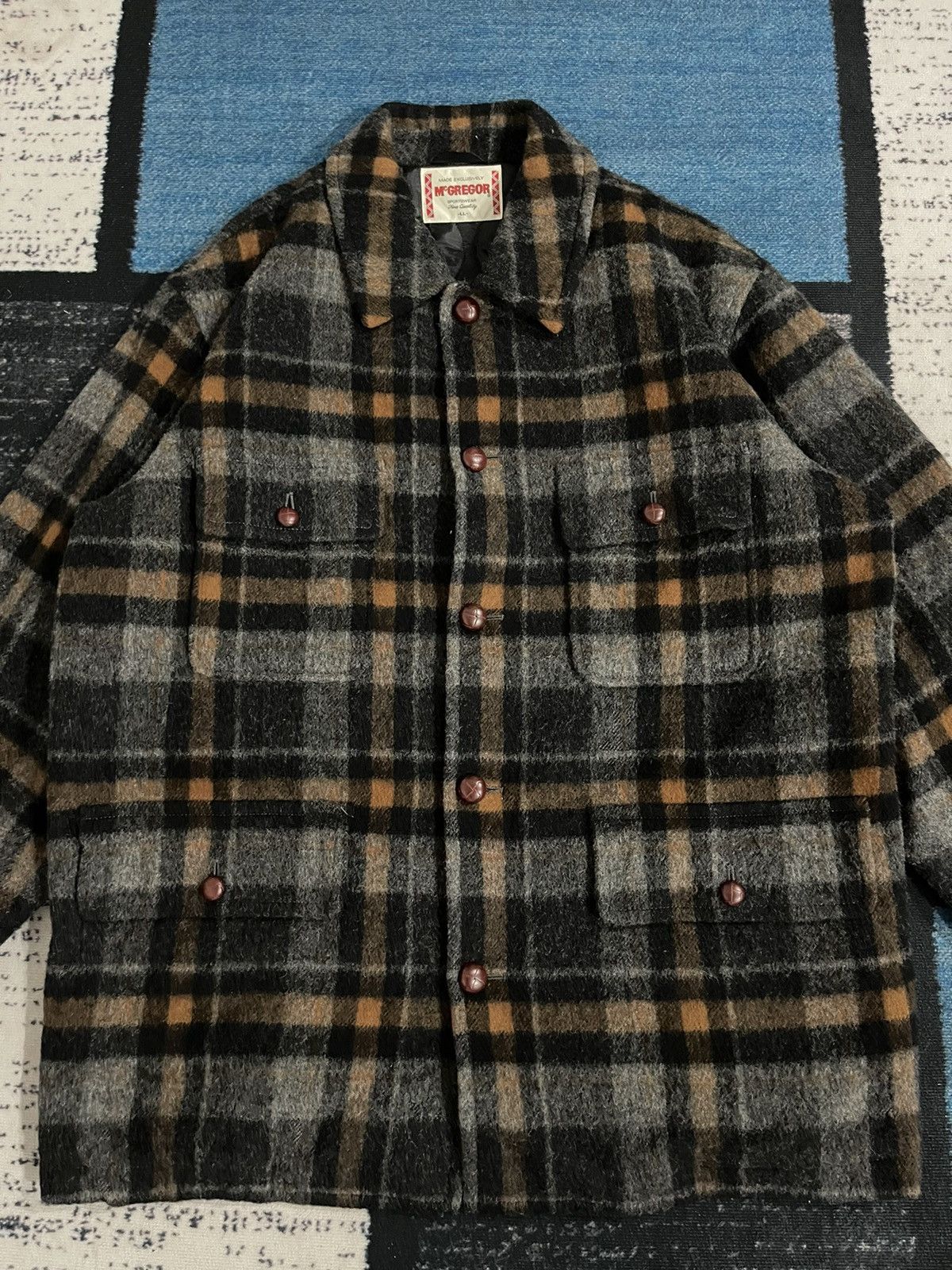 McGregor × Vintage Vintage Mcgregor Plaid Wool Jacket Size US XL / EU 56 / 4 - 5 Thumbnail
