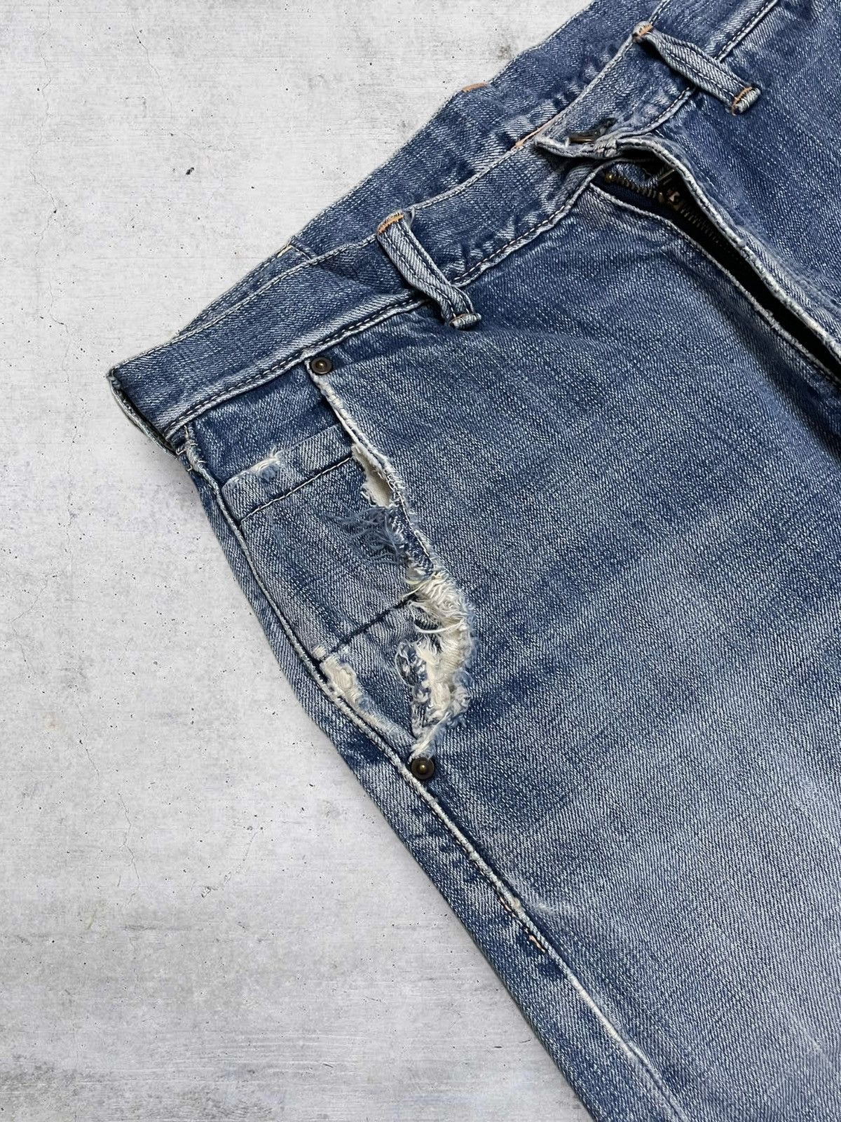 Japanese Brand VINTAGE STUDIO ECRU 90S JAPAN DESIGNER RARE DISTRESSED DENIM Size US 32 / EU 48 - 8 Thumbnail