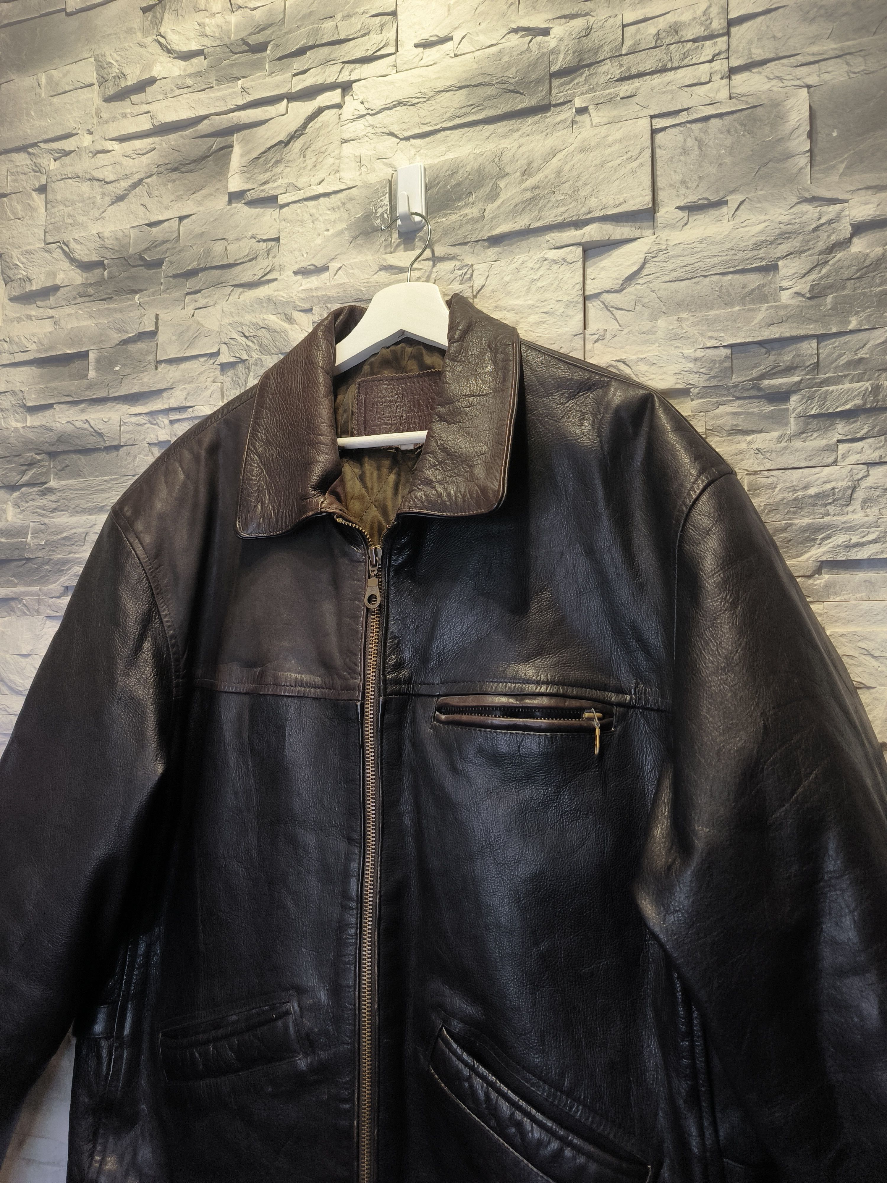 Vintage Vintage Brown Leather Jacket Trader Size US XL / EU 56 / 4 - 2 Thumbnail