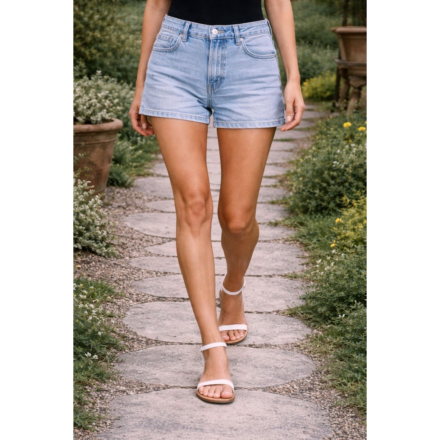 Other Ava & Viv Midi No Gap Waistband Shorts Denim size 20R Size 42" / US 20 - 1 Thumbnail