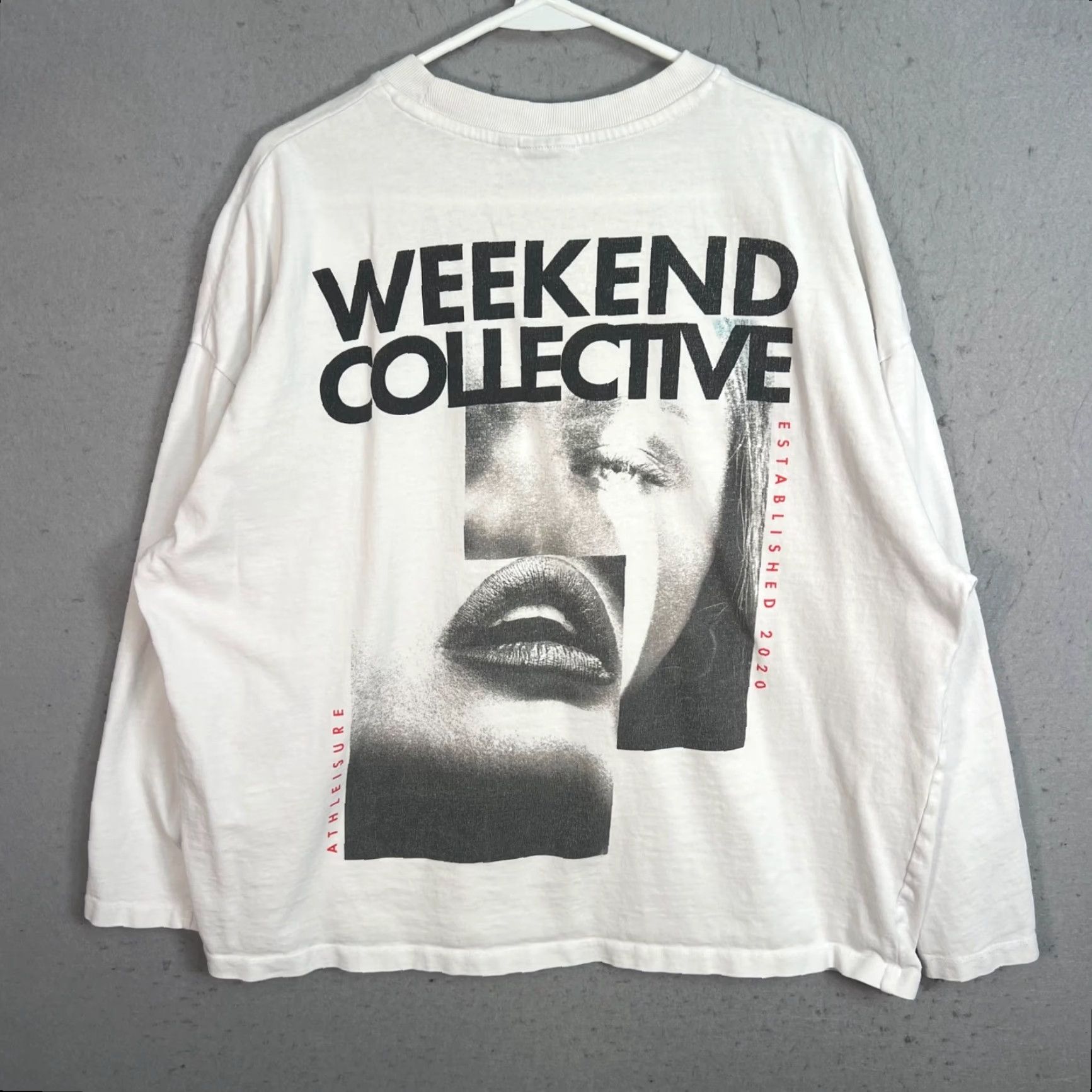 Asos ASOS Design Weekend Collective White Graphic Long Sleeve T-Shirt Womens Medium Size M / US 6-8 / IT 42-44 - 2 Thumbnail
