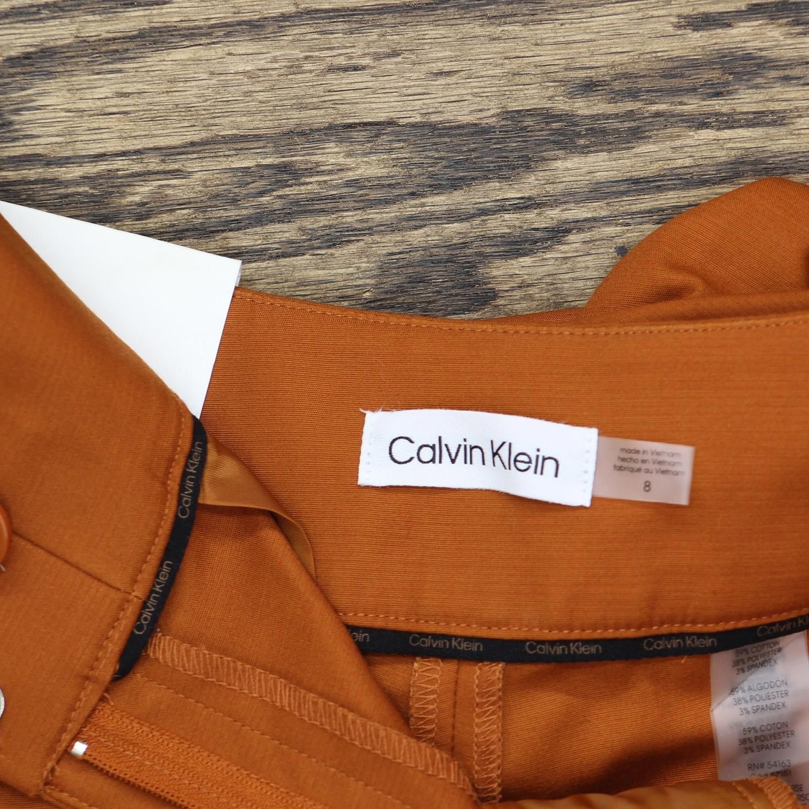 Calvin Klein Nwt Calvin Klein Work Wear Dress Pants Tera Orange Brown 8 Size 30" / US 8 / IT 44 - 6 Thumbnail