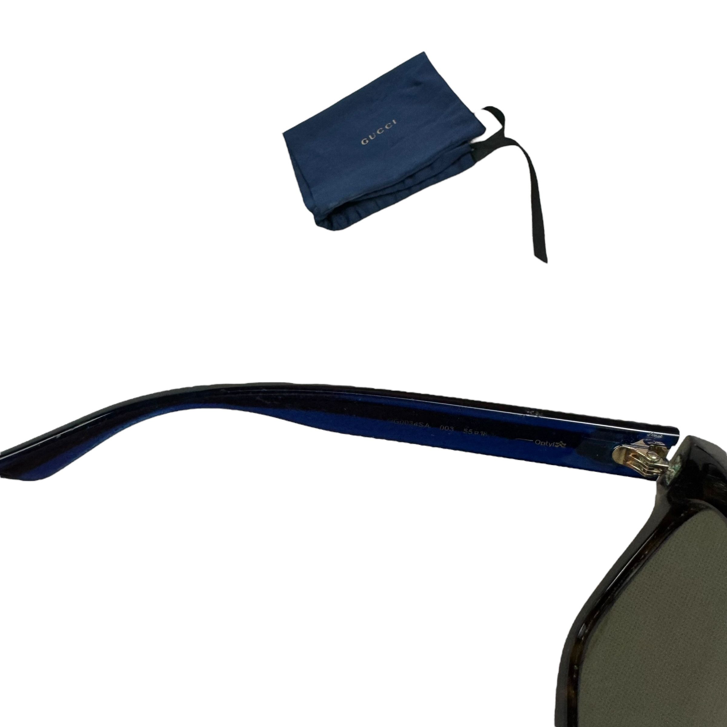 Gucci Gucci GG0034SA-003 Womens Black Frame Gray Lenses Sunglasses Size ONE SIZE - 4 Thumbnail