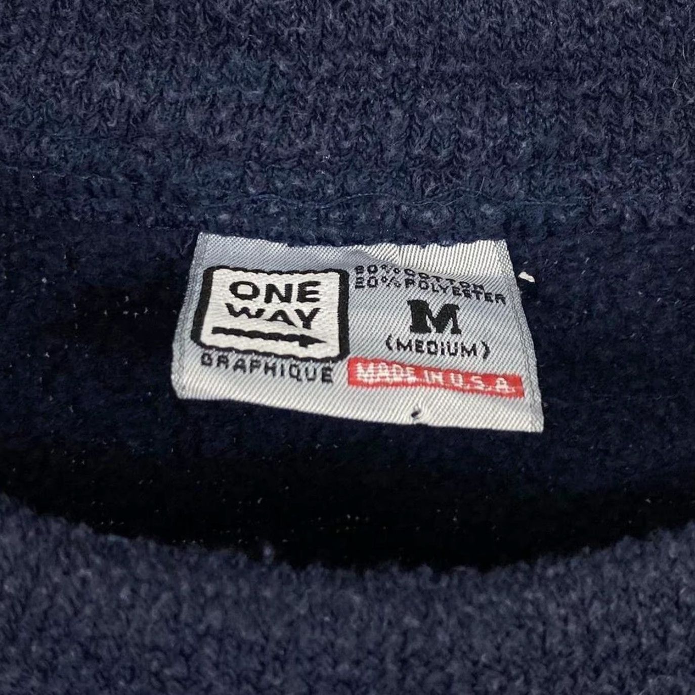 Vintage VINTAGE One Way “Grandma’s Rules” Embroidered Novelty Fleece Sweatshirt Medium Navy Blue Women’s/Men’s? Size US M / EU 48-50 / 2 - 4 Thumbnail