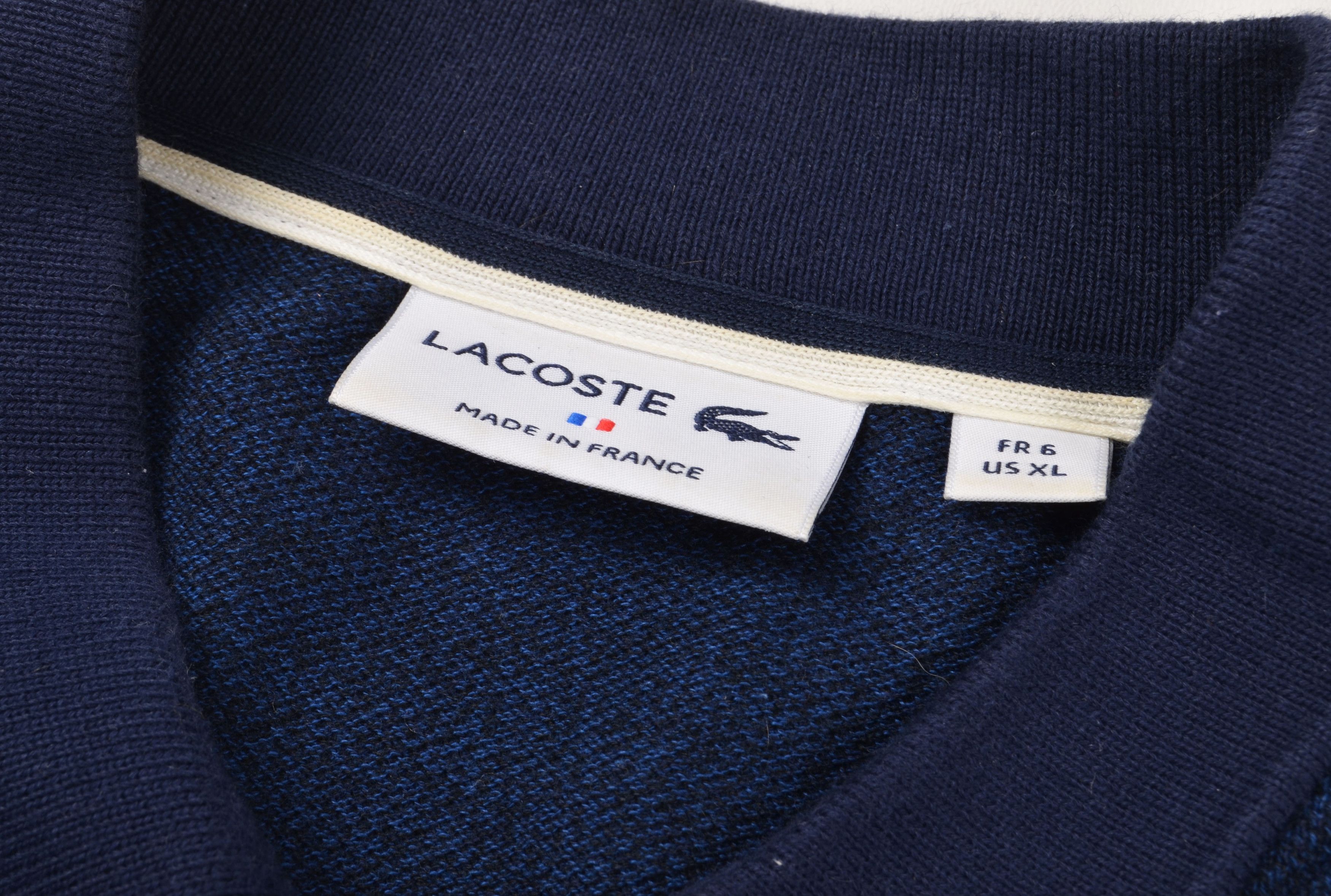 Lacoste Lacoste Blue Long Sleeve Polo Shirt Made in France Size US XXL / EU 58 / 5 - 5 Thumbnail