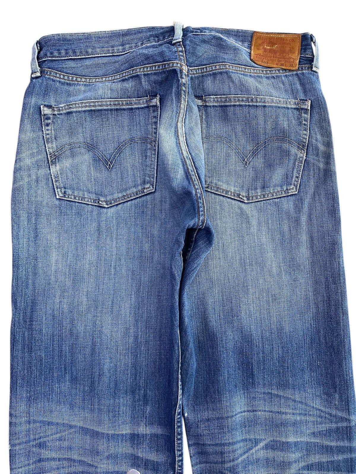 Levi's Levi’s 503 Whiskers Faded Wash Style Ripped Jeans Size US 34 / EU 50 - 4 Thumbnail