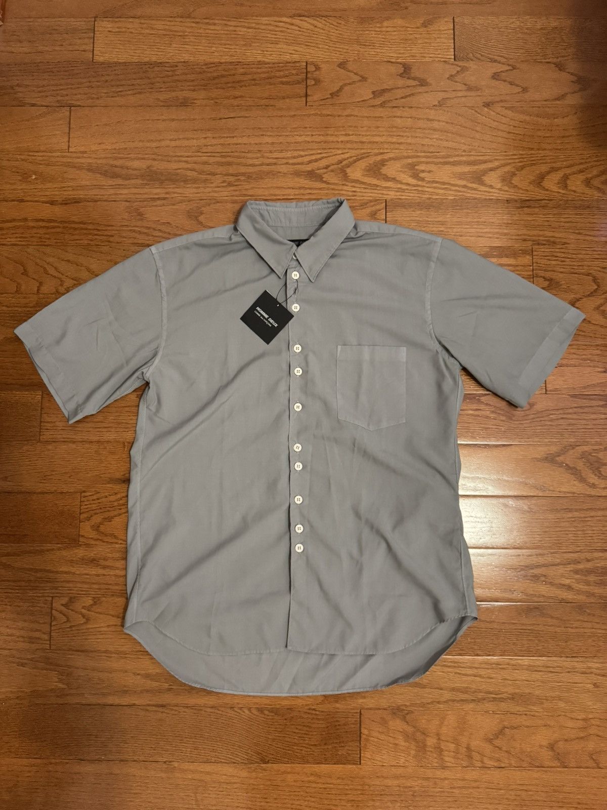 トップス COMME des GARCONS HMME DEUX S/S shirt S Comme Des Garçons Homme Deux Striped Shirt | Blue | FARFETCH