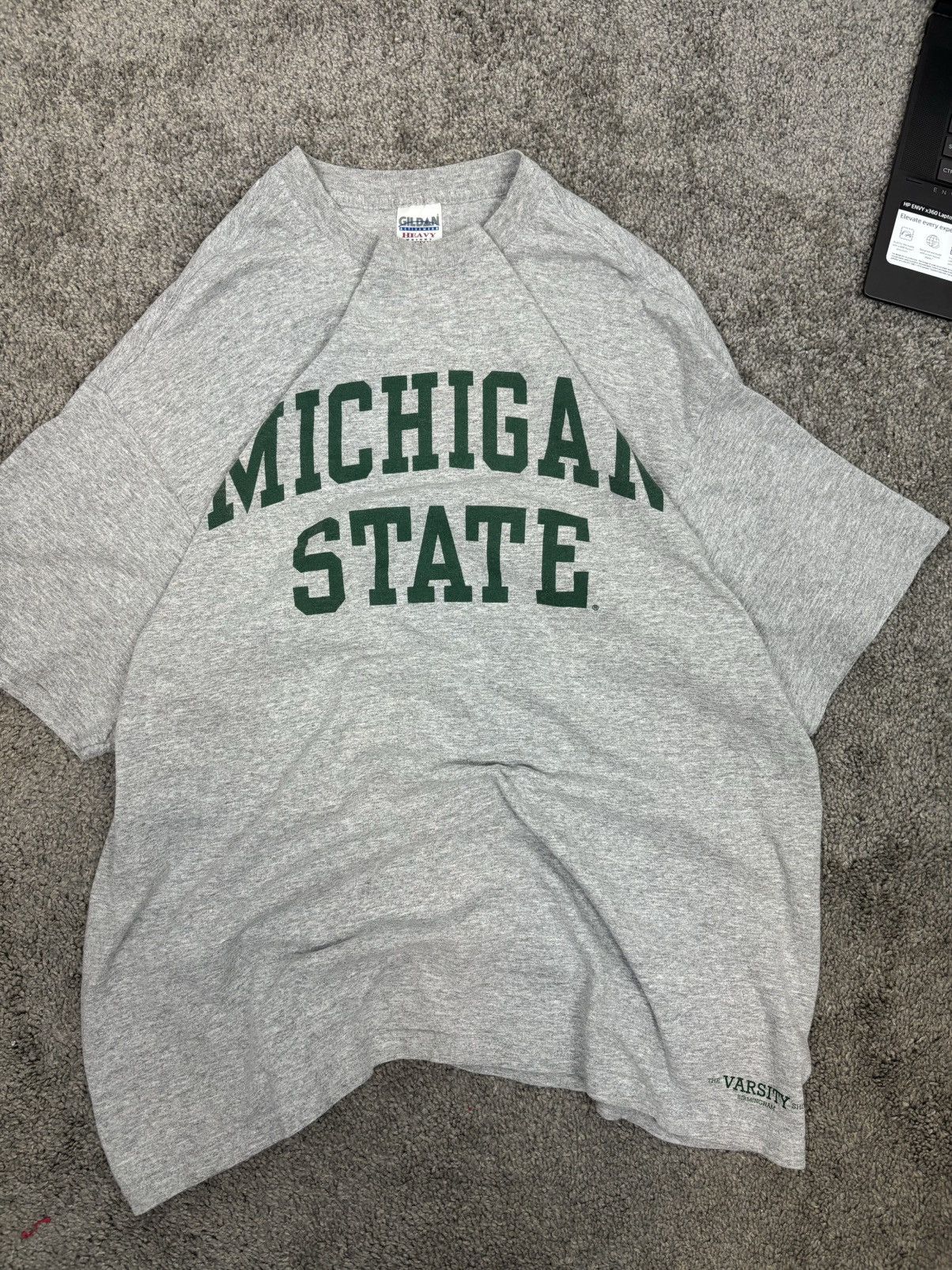 Vintage Y2k gray msu michigan state spell out tshirt Size US XL / EU 56 / 4 - 1 Thumbnail