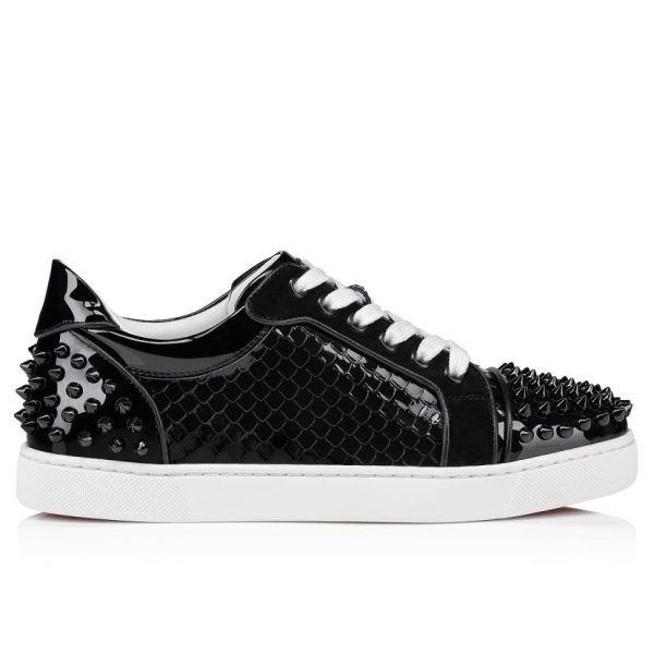 Christian Louboutin o1s1wg111124 Low-Top Sneakers in White & Black Size US 7 / IT 37 - 1 Thumbnail