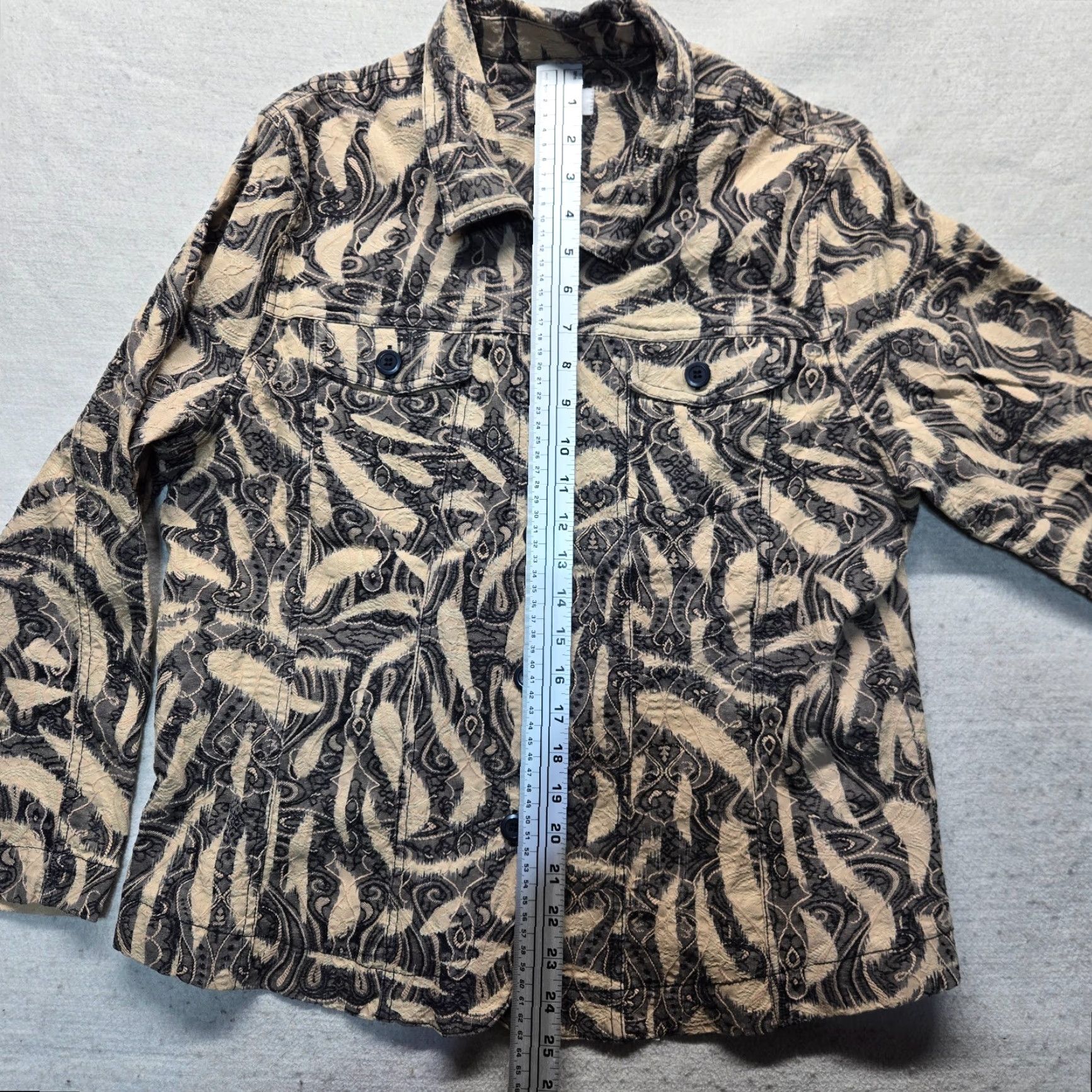 Vintage Baxter & Wells Coat Blouse Button-Up Long Sleeve Women PXL Petite Brown Mens??? Size XL / US 12-14 / IT 48-50 - 6 Thumbnail