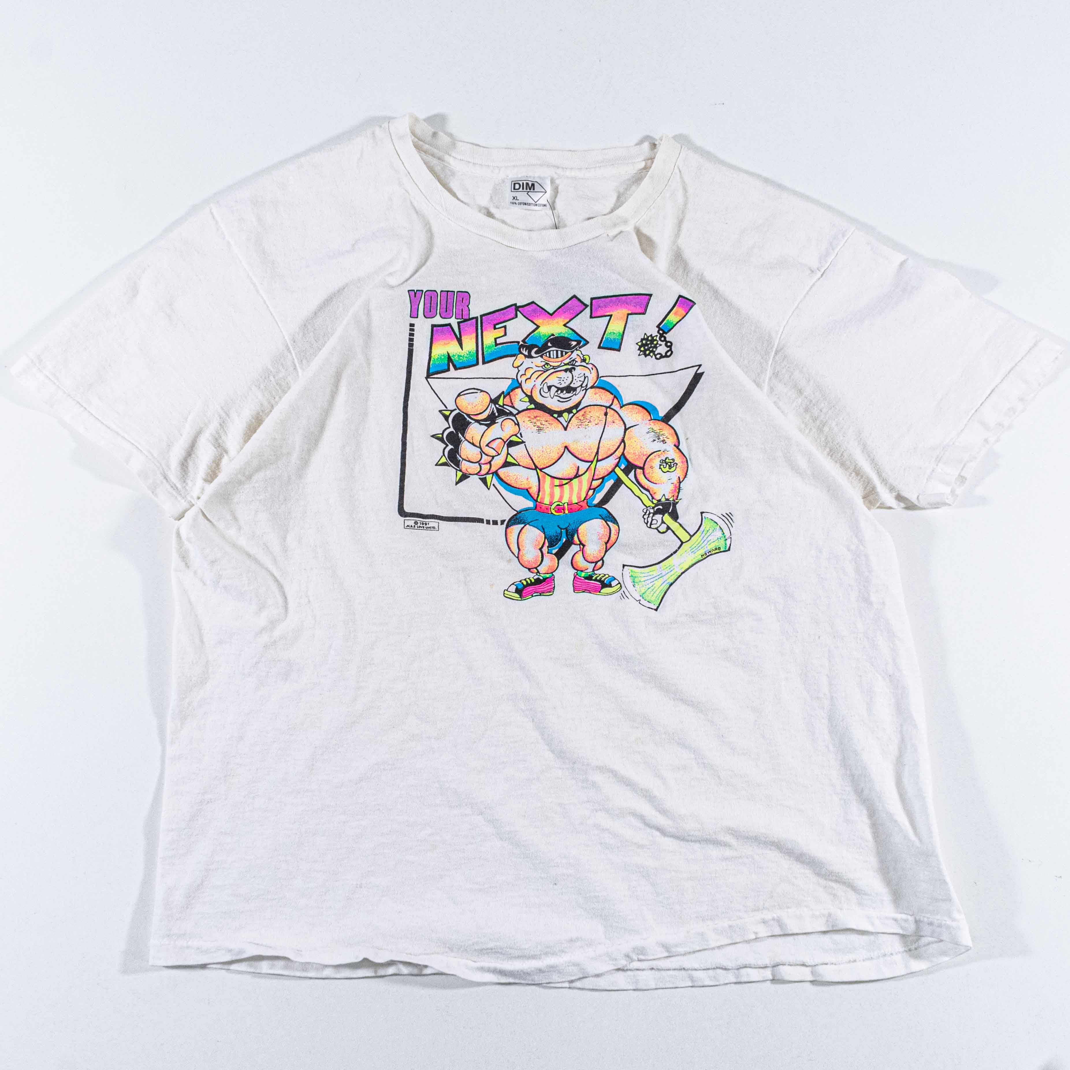 Vintage VTG Your Next Bulldog T-Shirt Pride Muscular Gym Tough Guy Size US XL / EU 56 / 4 - 1 Thumbnail