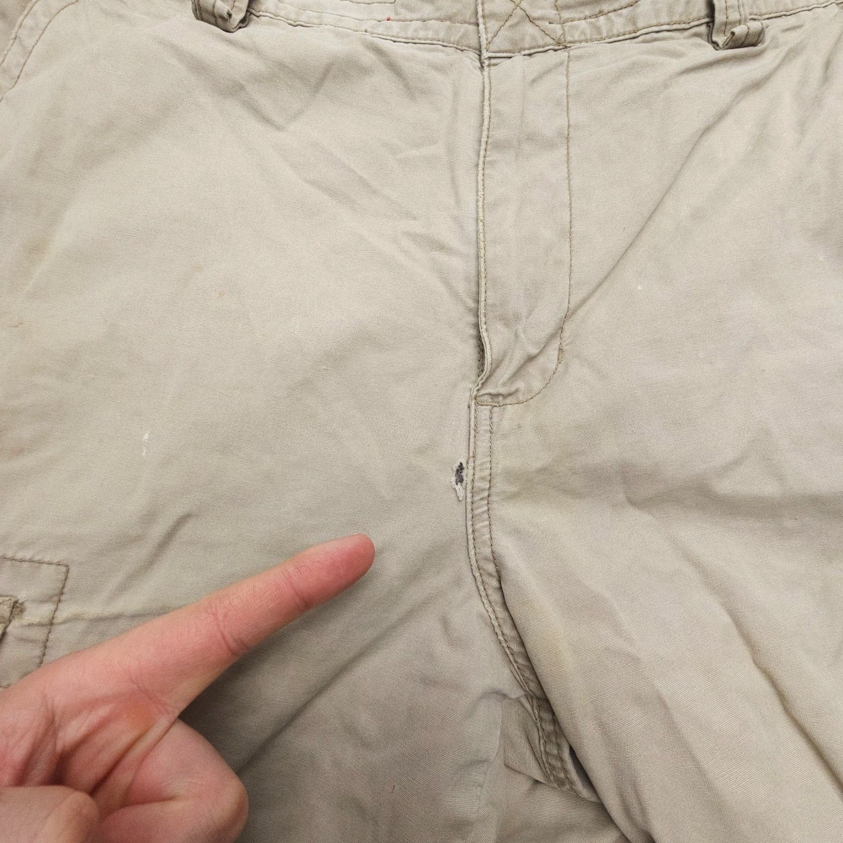 Abercrombie & Fitch VINTAGE Abercrombie & Fitch Cargo Pants Mens 36x32 Beige Canvas 5-Pocket Cargo 90s Army Outdoor Casual Workwear Mens Size US 36 / EU 52 - 4 Thumbnail