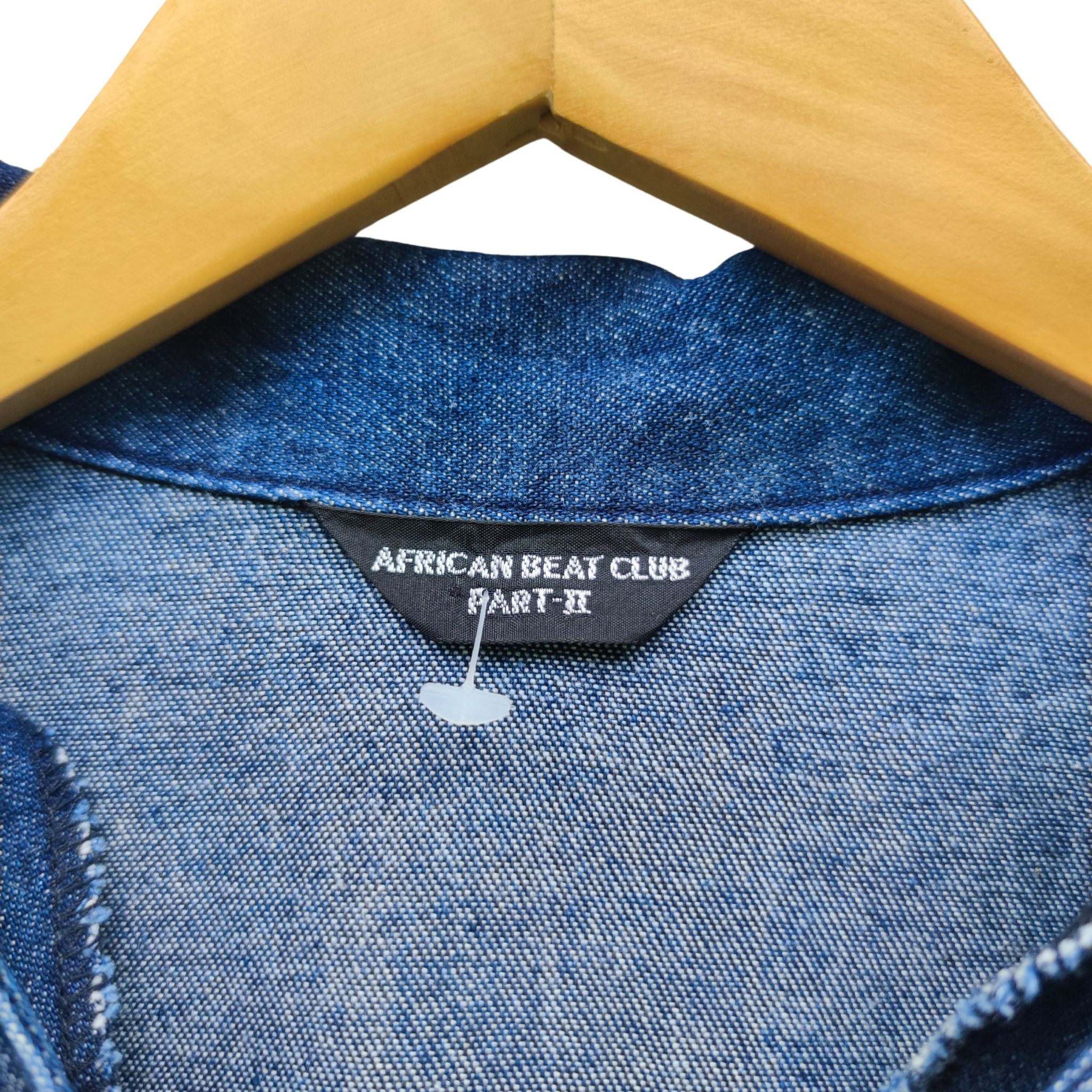 Designer × Japanese Brand African Beat Club Part II Denim Pop Over Shirt Size M / US 6-8 / IT 42-44 - 3 Thumbnail