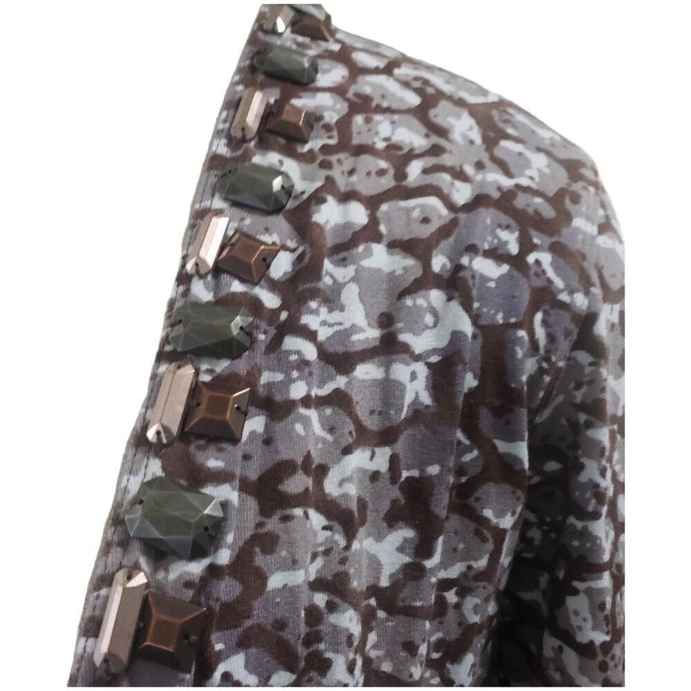 Designer CT1738 Cabi Brown & Gray Wrap Top M Size M / US 6-8 / IT 42-44 - 3 Thumbnail