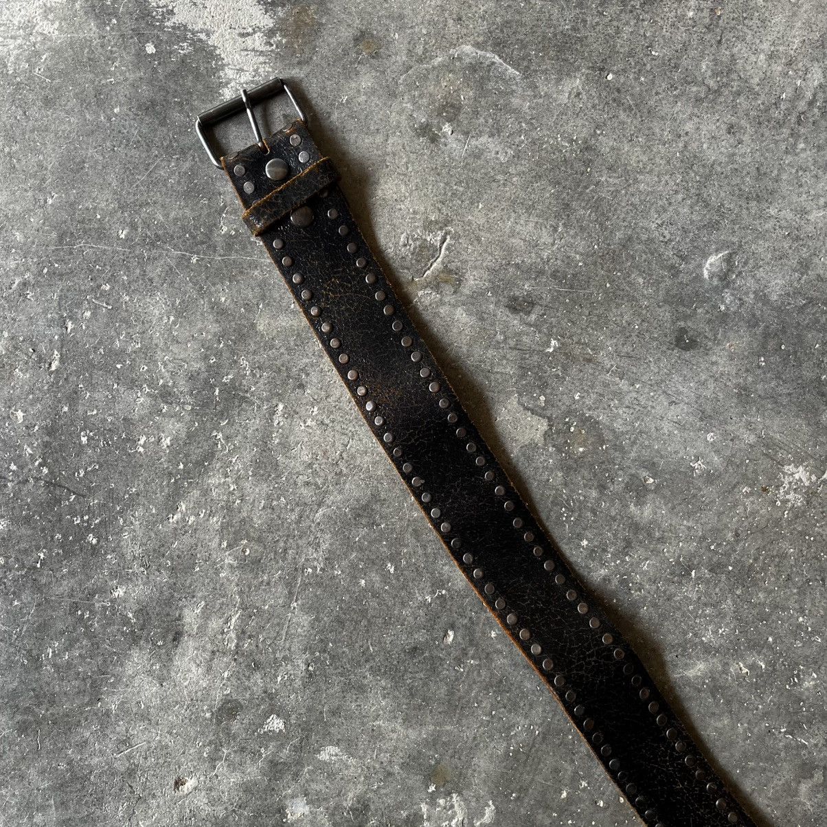 Vintage VINTAGE WESTERN SPIRIT STUDDED LEATHER BELT Size 30 - 5 Thumbnail