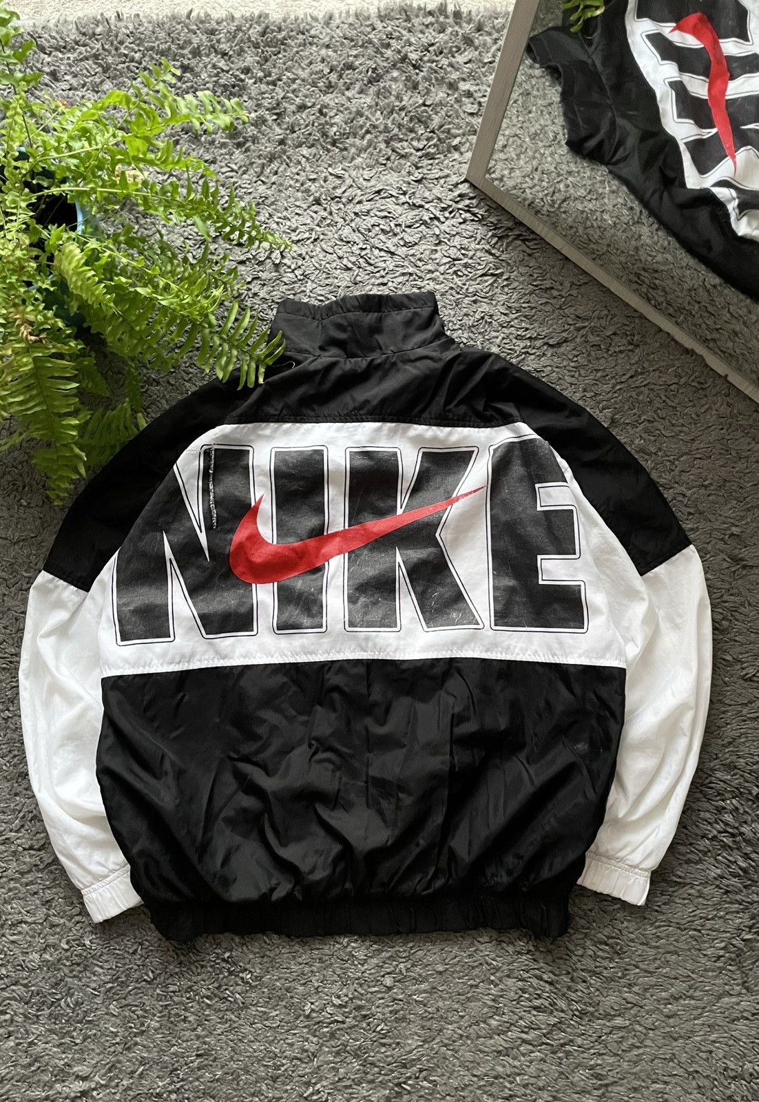 Nike × Vintage 90s Nike Vintage Light Jacket Streetwear Big Logo