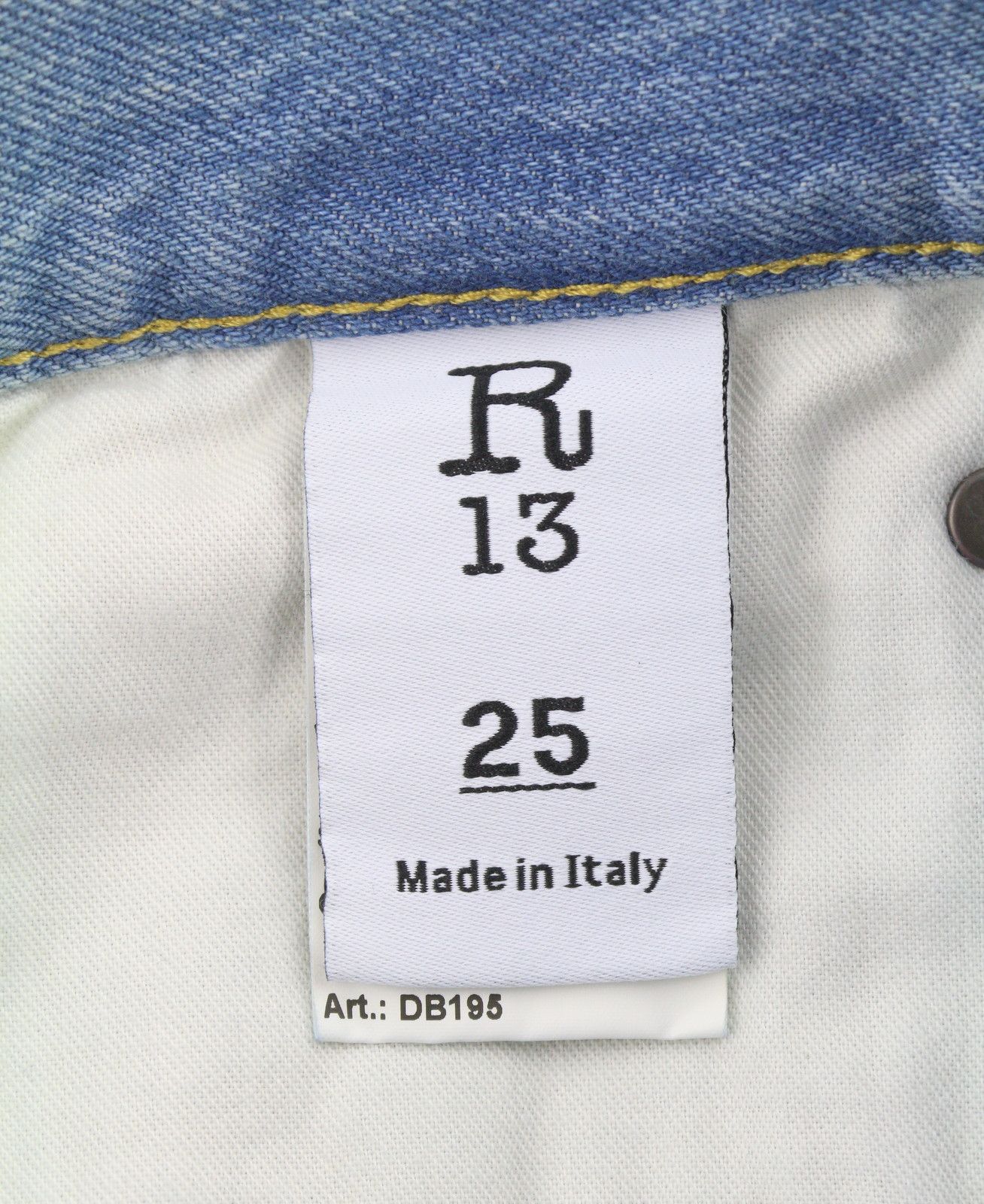 R13 CROSS OVER 25 Bain Blue Asymmetric Button Shorts 89412 Size 25" / US 0 / IT 36 - 9 Thumbnail