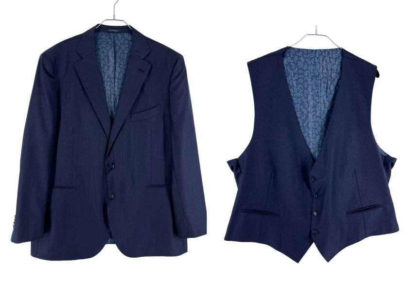 Suitsupply La Spalla Wool Formal Blazer Waistcoat Suit EU:64; UK/US:54R Size 54R - 1 Thumbnail