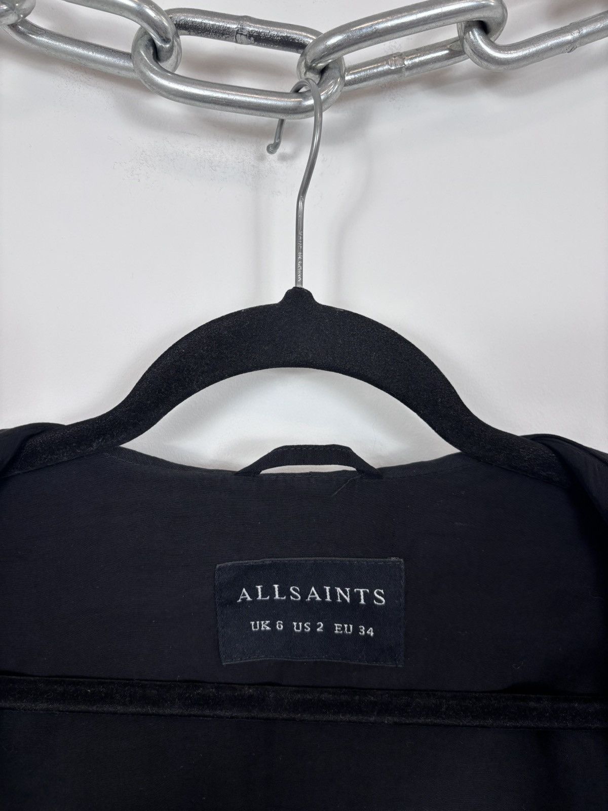 Allsaints AllSaints Kwar Jacket Women’s Black Draped Long Sleeve Size XS / US 0-2 / IT 36-38 - 11 Thumbnail