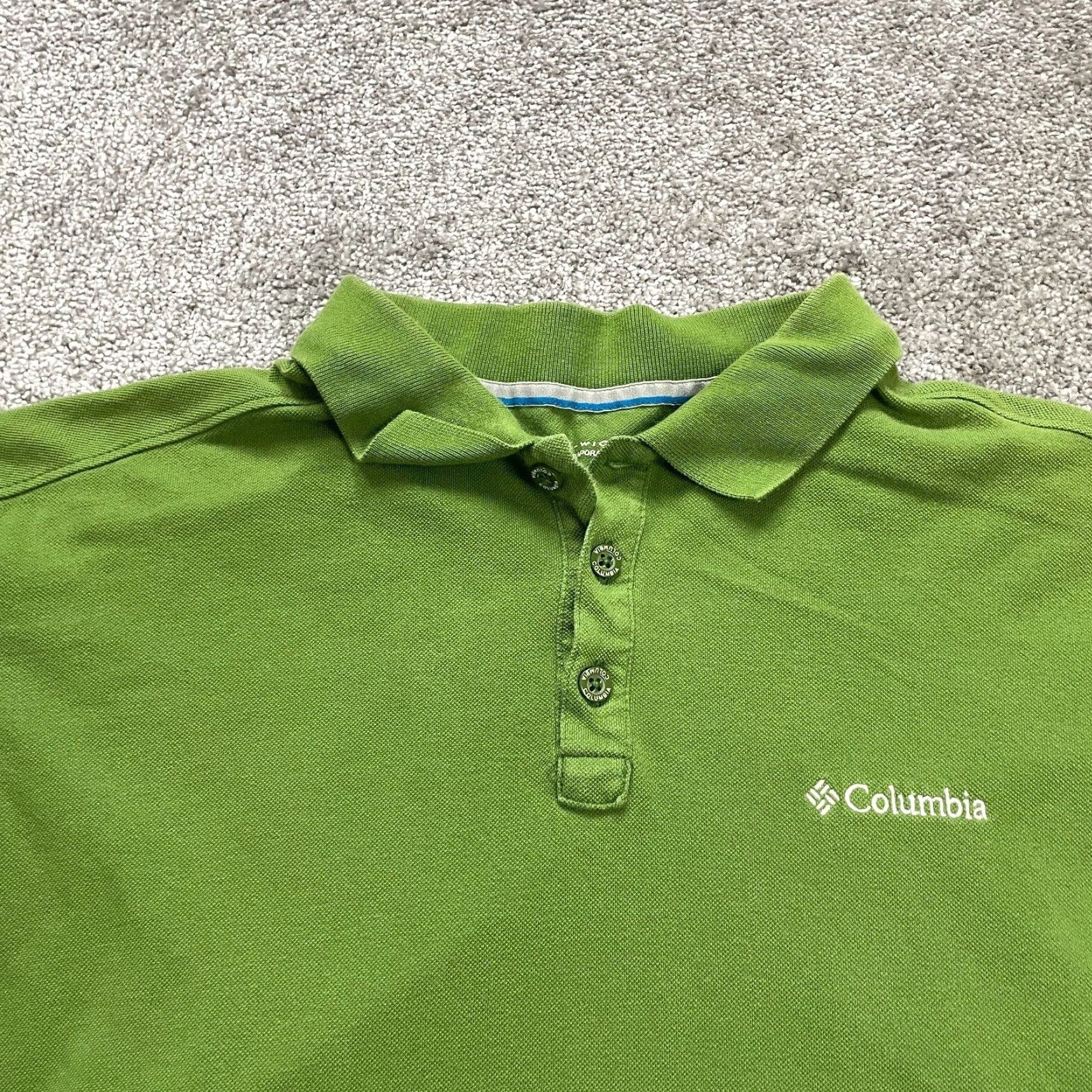 Vintage Columbia Polo Shirt Mens Large Green Short Sleeve Omni Wick Casual Outdoor Size US L / EU 52-54 / 3 - 3 Thumbnail