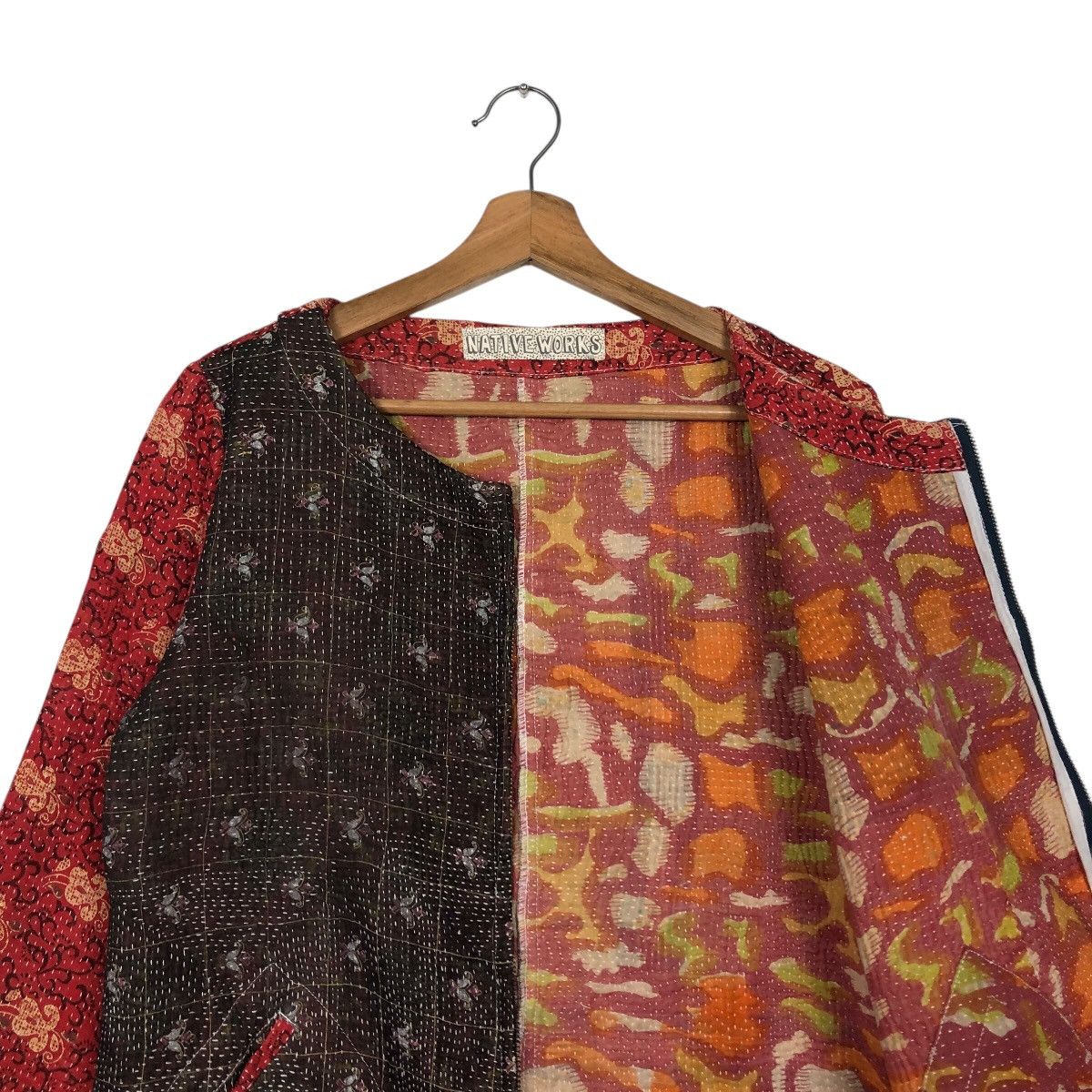 Japanese Brand Native Works Reworked Patchwork Quilted Jacket Size M / US 6-8 / IT 42-44 - 13 Thumbnail