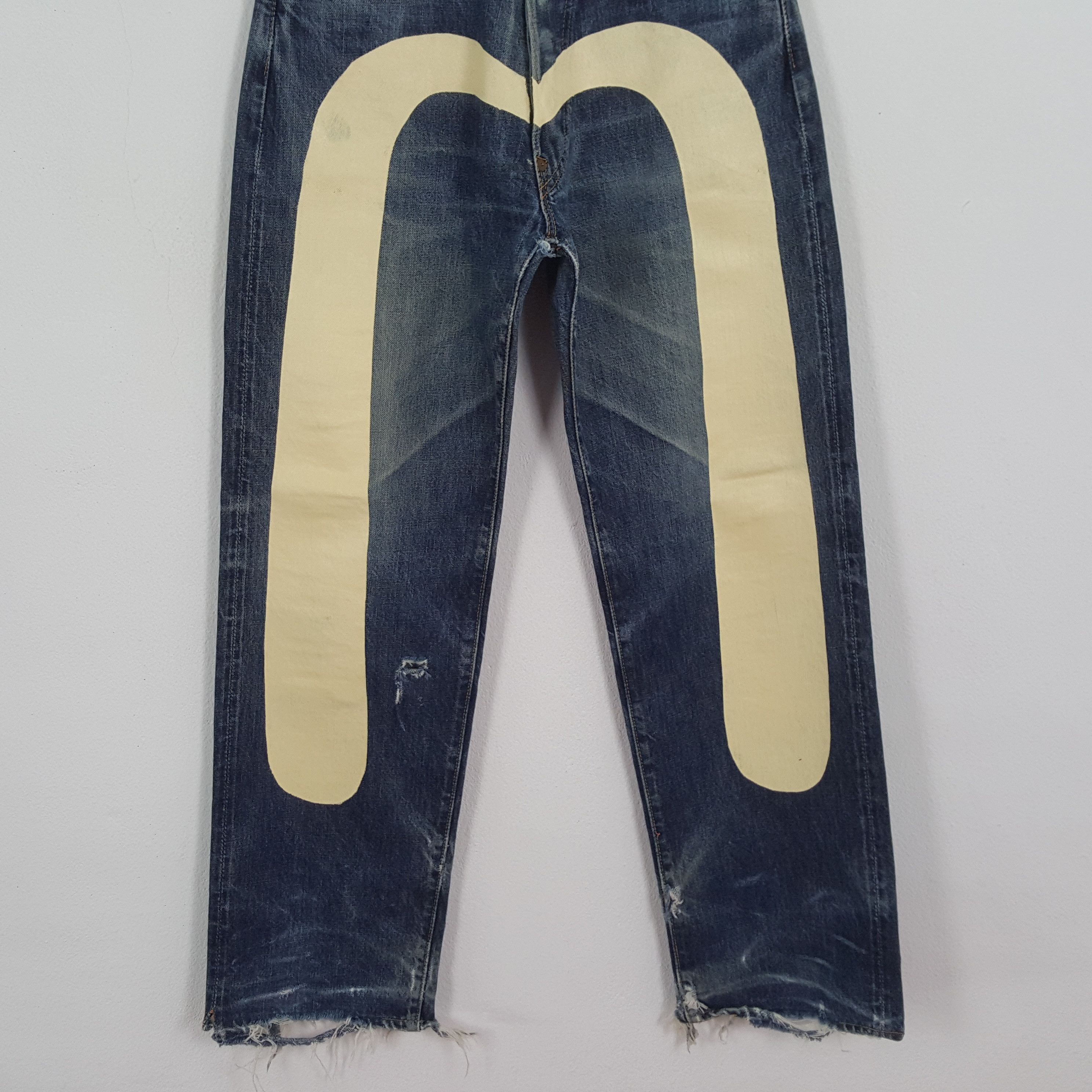 Evisu × Japanese Brand × Vintage Vintage EVISU Japanese Brand Daicock Custom Distressed Jeans Size US 28 / EU 44 - 3 Thumbnail