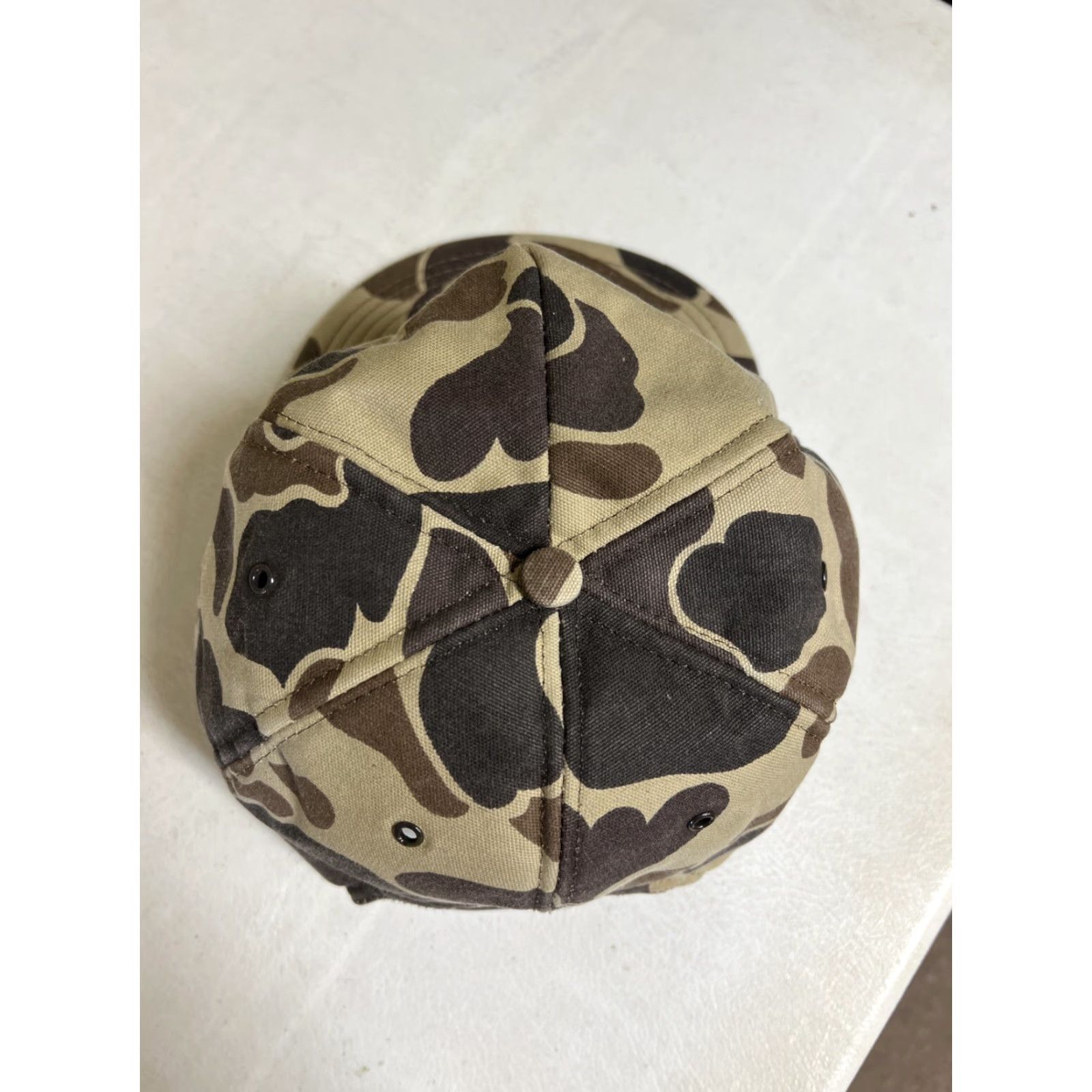 Vintage VINTAGE Snap-Back Trucker Hat Men Adjustable Brown Camouflage USA MADE Cap Camo Size ONE SIZE - 3 Thumbnail
