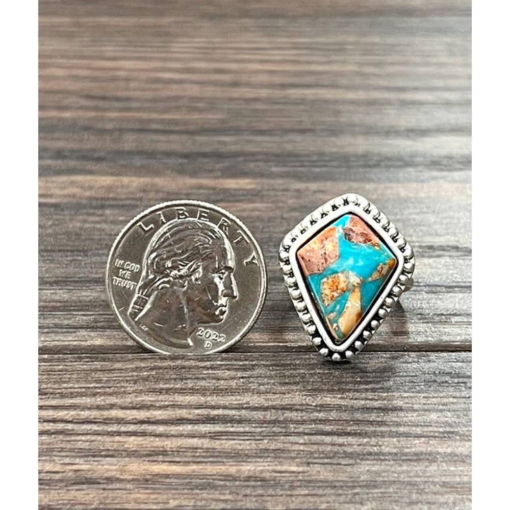 Other Navajo Arrowhead Gemstone Adjustable Statement Cuff Ring for Size ONE SIZE - 3 Thumbnail