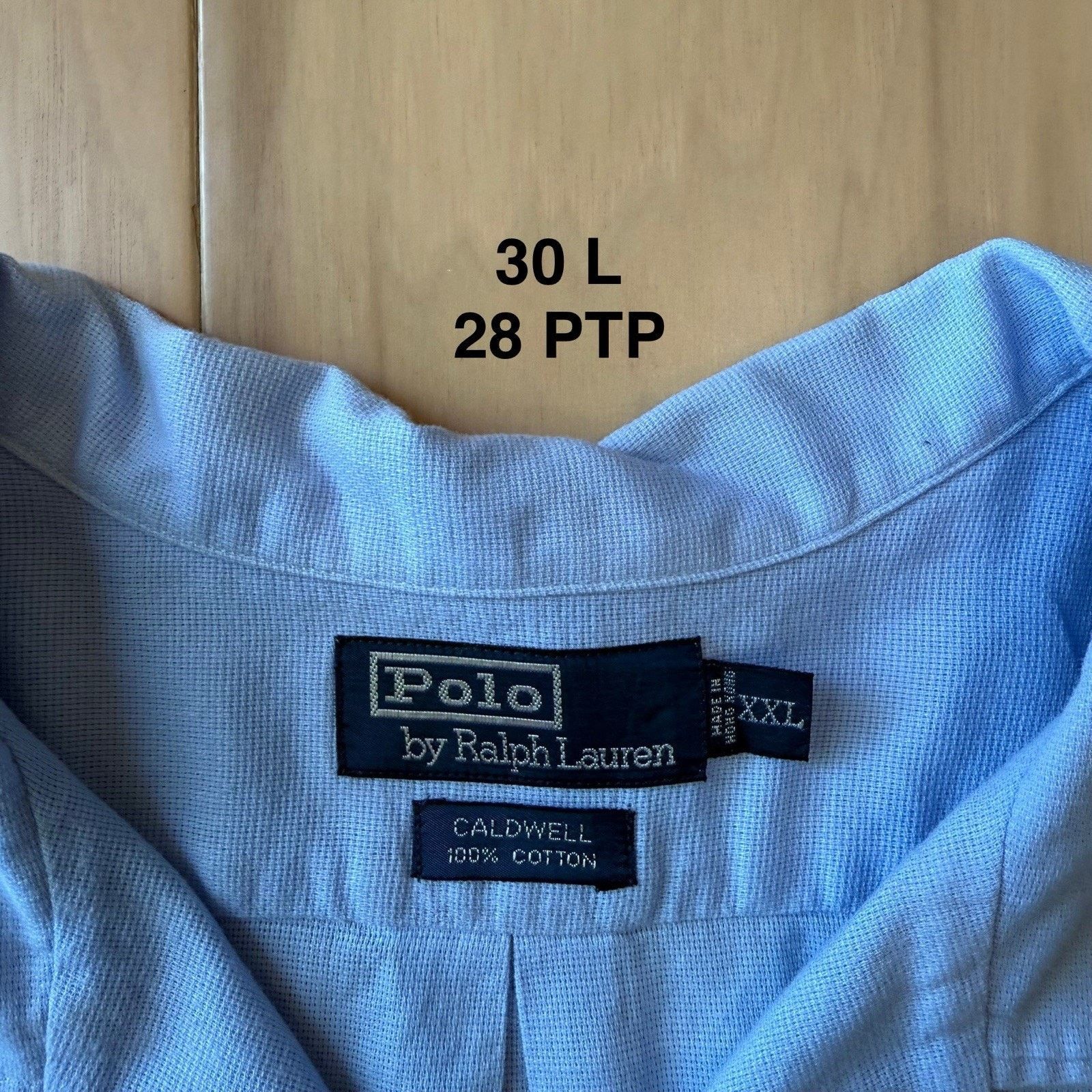 Polo Ralph Lauren × Vintage Vintage Polo Ralph Lauren Shirt 2XL Blue Cotton Loop Collar Size US XXL / EU 58 / 5 - 5 Thumbnail