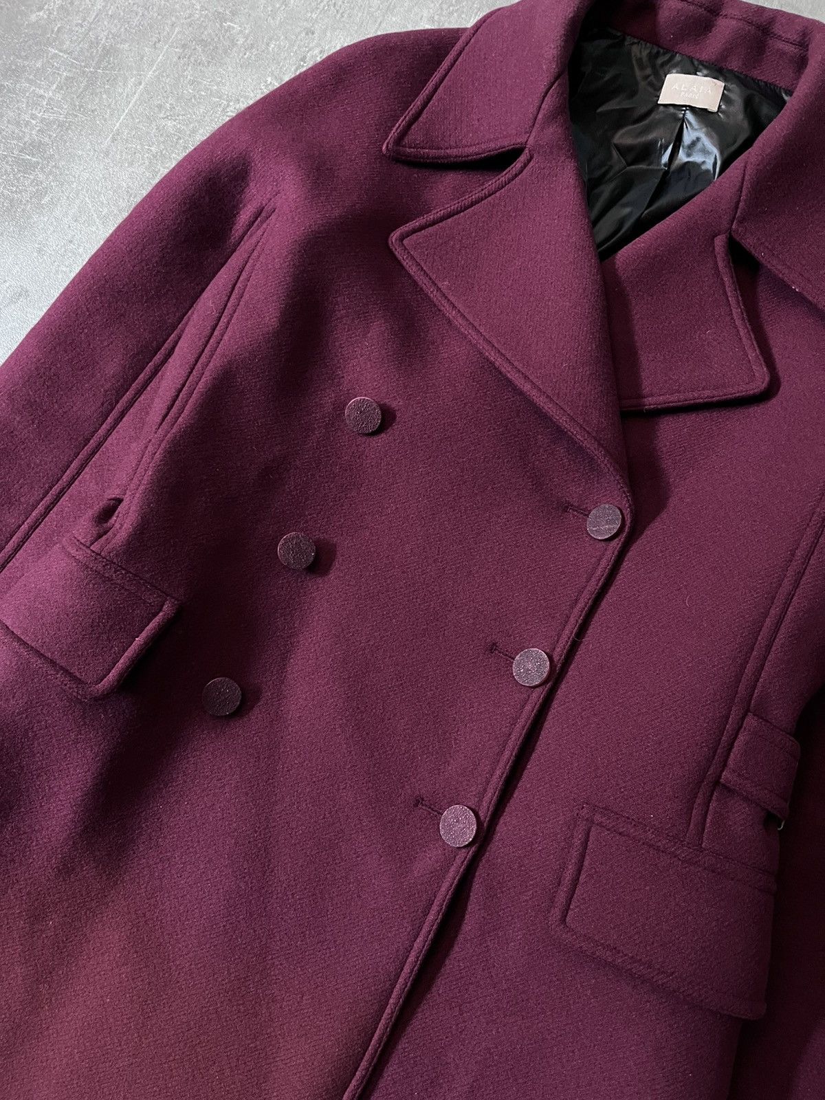 Alaia Alaia Double Breasted Burgundy Wool Coat Size M / US 6-8 / IT 42-44 - 5 Thumbnail