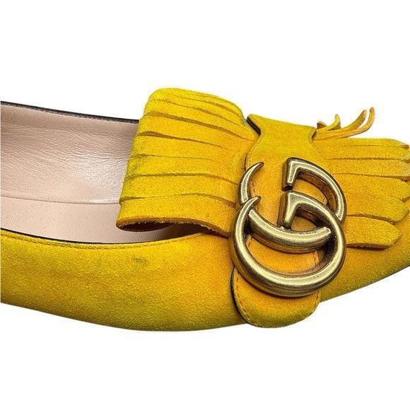 Gucci GUCCI Marmont Kiltie Fringe Loafer Flats EU 37.5 US 7.5 Yell Size US 7.5 / IT 37.5 - 7 Thumbnail