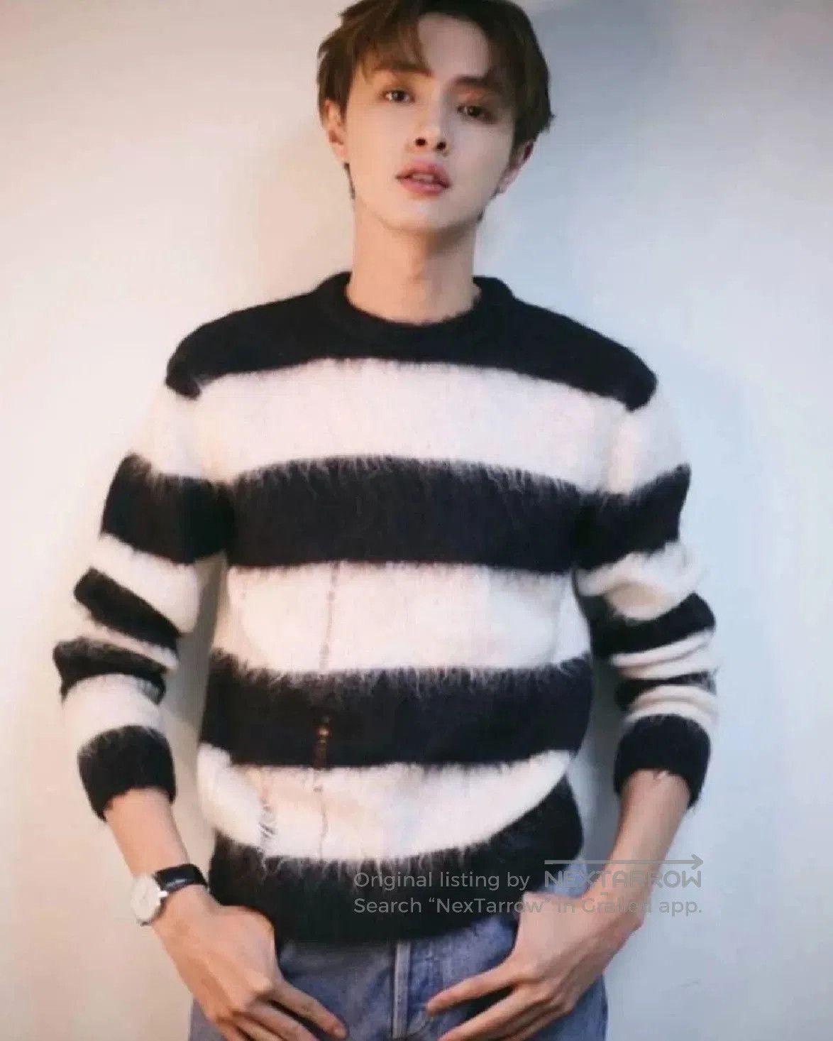 Saint Laurent Paris Saint Laurent Black White Striped Sweater. Size S / US 4 / IT 40 - 7 Thumbnail