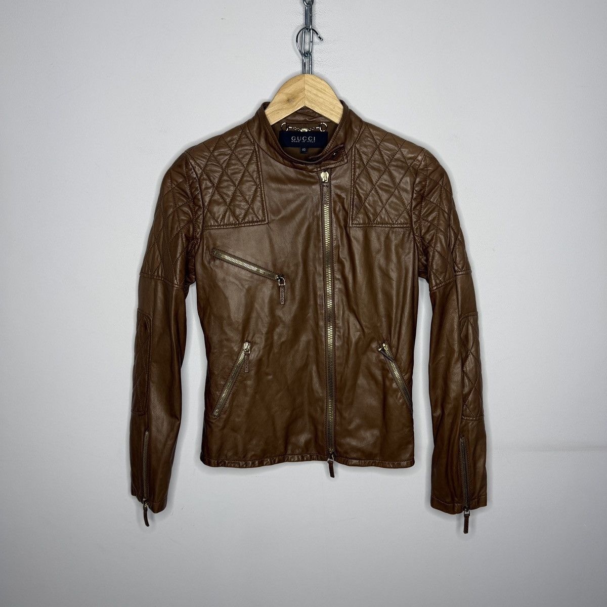 Gucci × Tom Ford GUCCI SS 1999 leather jacket by Tom Ford (runway