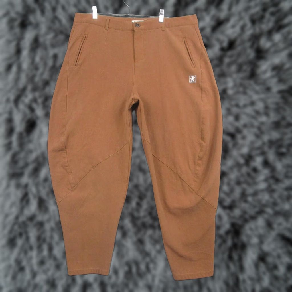 Vintage MR-DONOO Pants Mens 37 Jogger Brown Insulated Winter Lined Chino Relaxed Tapered Size US 37 - 1 Thumbnail