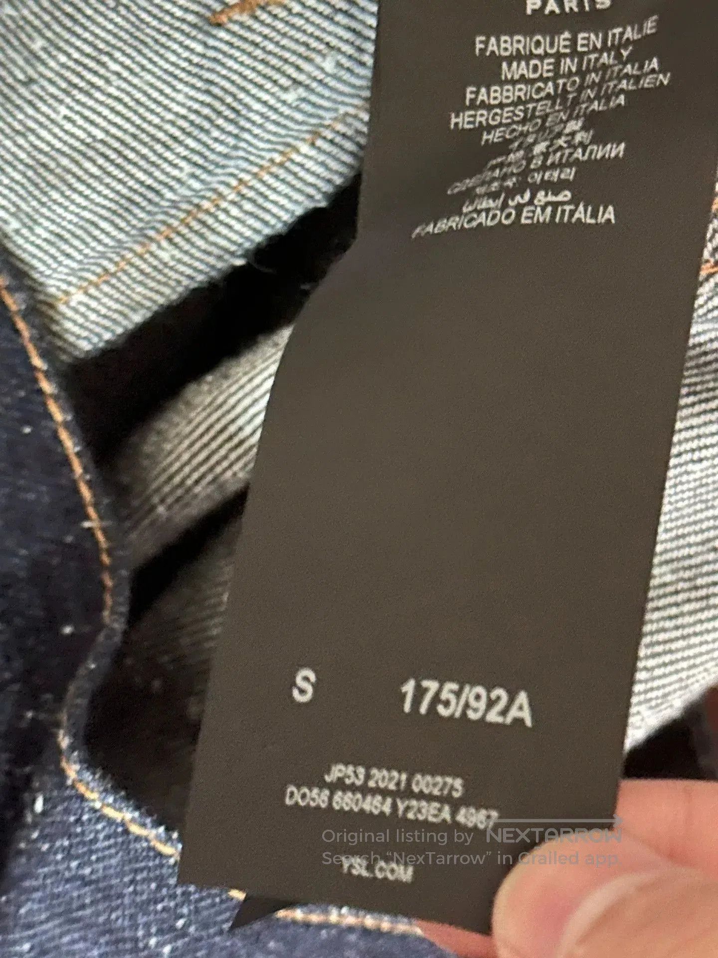Saint Laurent Paris Saint Laurent Dark Blue Denim Jacket. Size US S / EU 44-46 / 1 - 8 Thumbnail