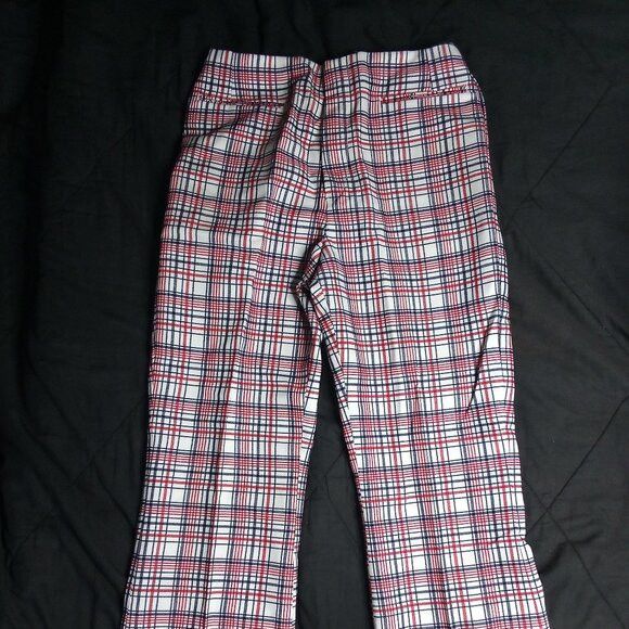Levi's Vintage Levi's Sta-Prest Gals Plaid Polyester Pants Flared Size 30" / US 8 / IT 44 - 2 Thumbnail
