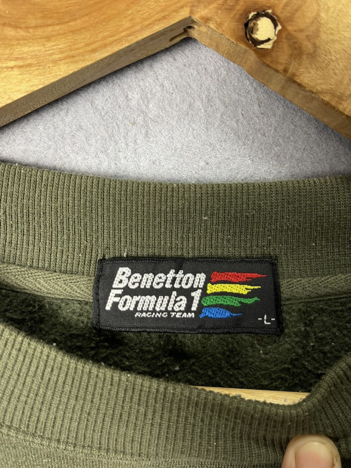 Benetton Vintage Benetton Formula 1 Racing Team Crewneck Sweatshirt Size US L / EU 52-54 / 3 - 7 Thumbnail