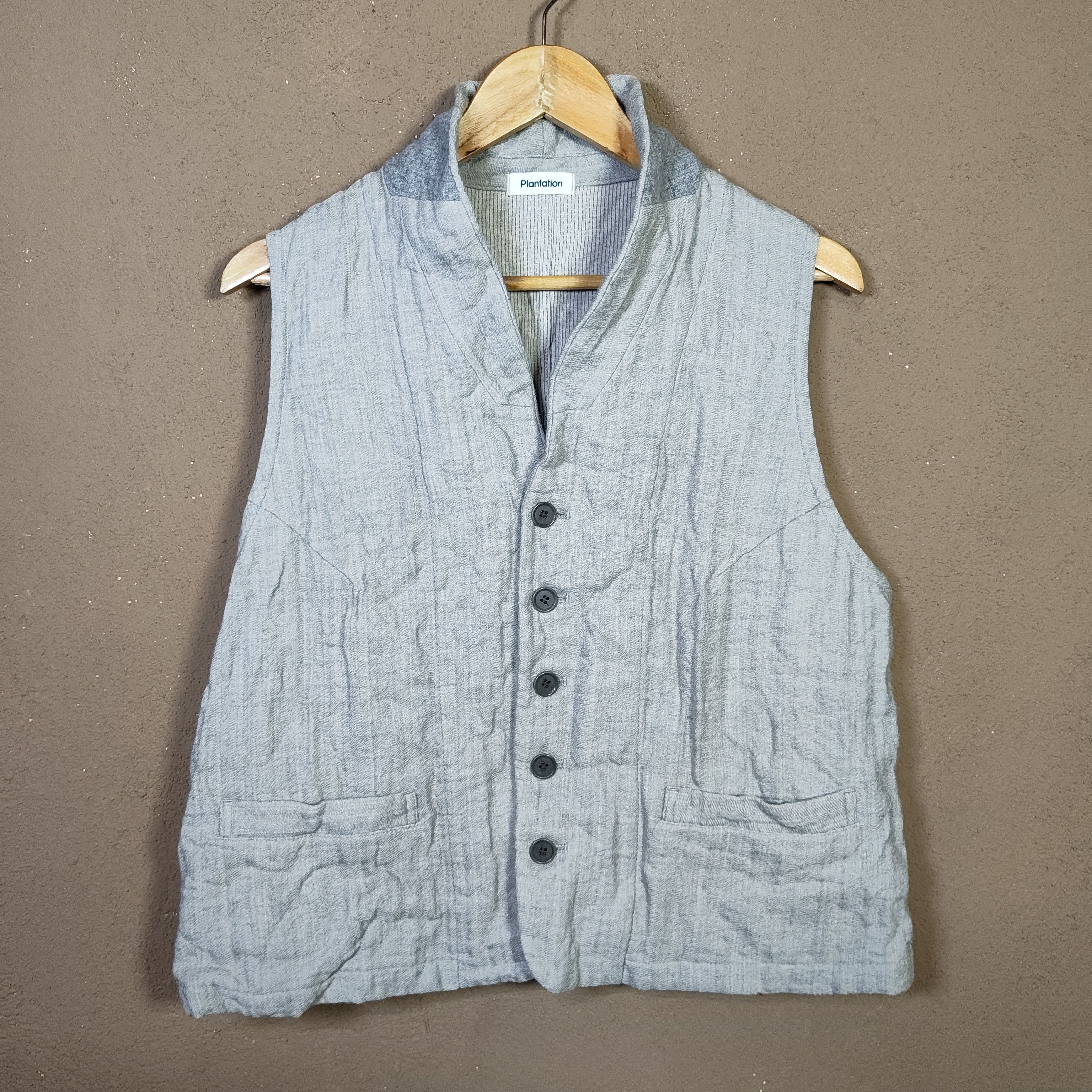 Issey Miyake ISSEY MIYAKE'S PLANTATION Wool Blend Vest Size 40R - 1 Thumbnail