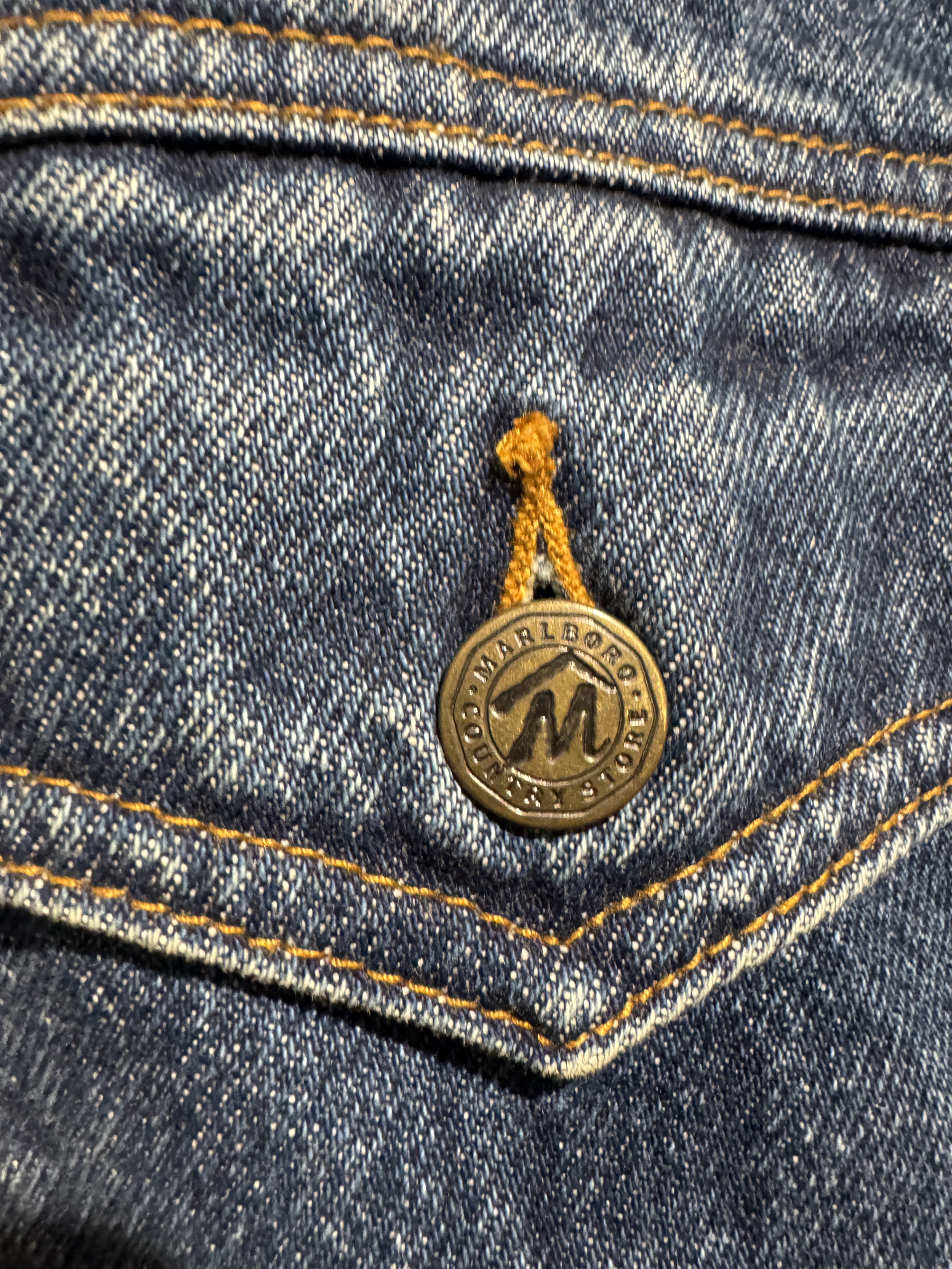 Marlboro Vintage Marlboro Country Store Denim Jacket & Leather Collar Size US M / EU 48-50 / 2 - 3 Thumbnail