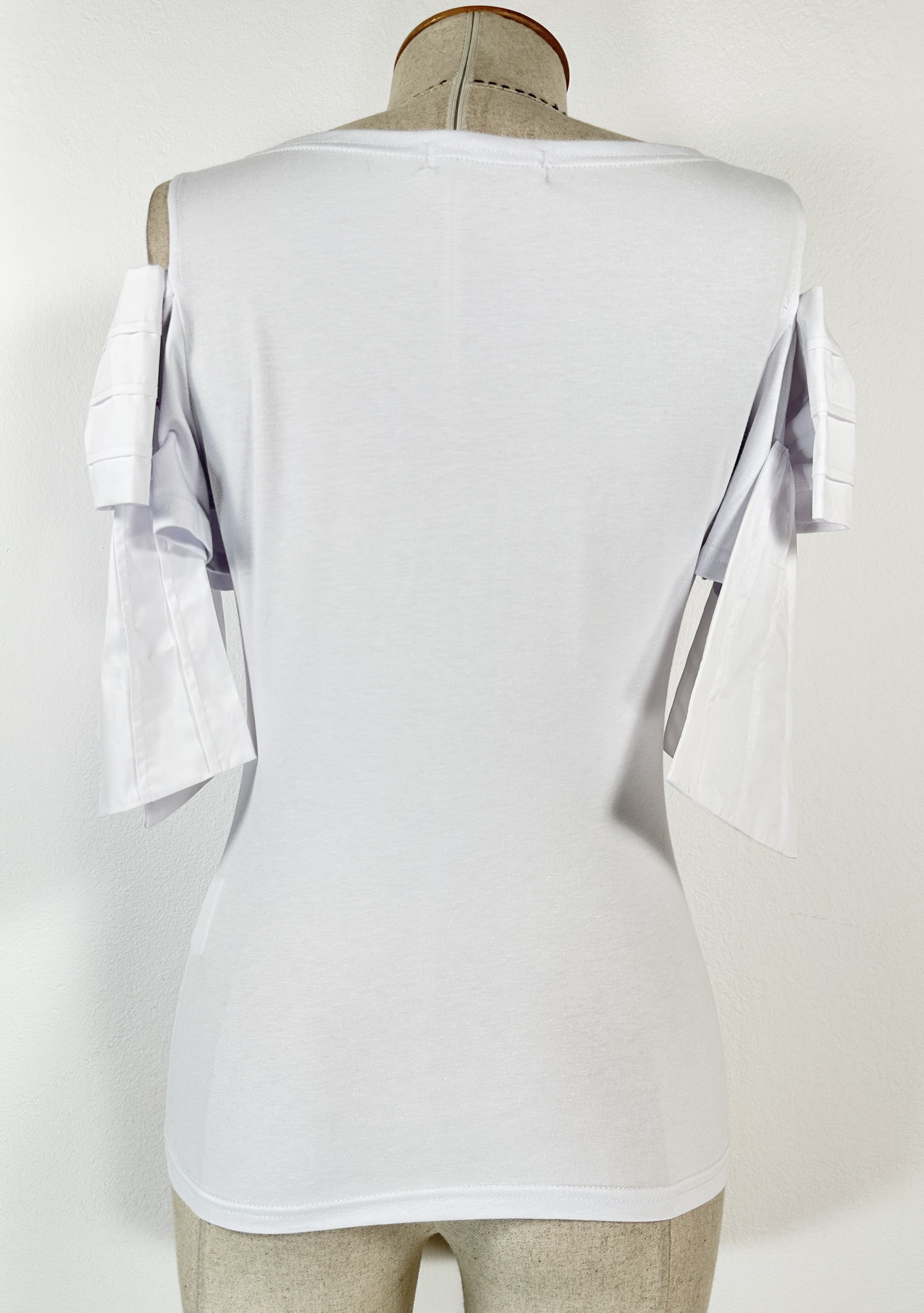 Designer Anne Fontaine White Top Blouse Size XS / US 0-2 / IT 36-38 - 7 Thumbnail