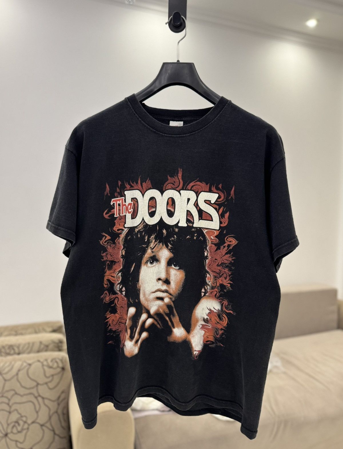 Band Tees Vintage 90s The Doors Jim Morrison Printed Band T Shirt Tee Size US XL / EU 56 / 4 - 1 Thumbnail