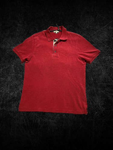 Burberry Burberry Red Cotton Collared CASUAL Polo Shirt Size US M / EU 48-50 / 2 - 1 Thumbnail