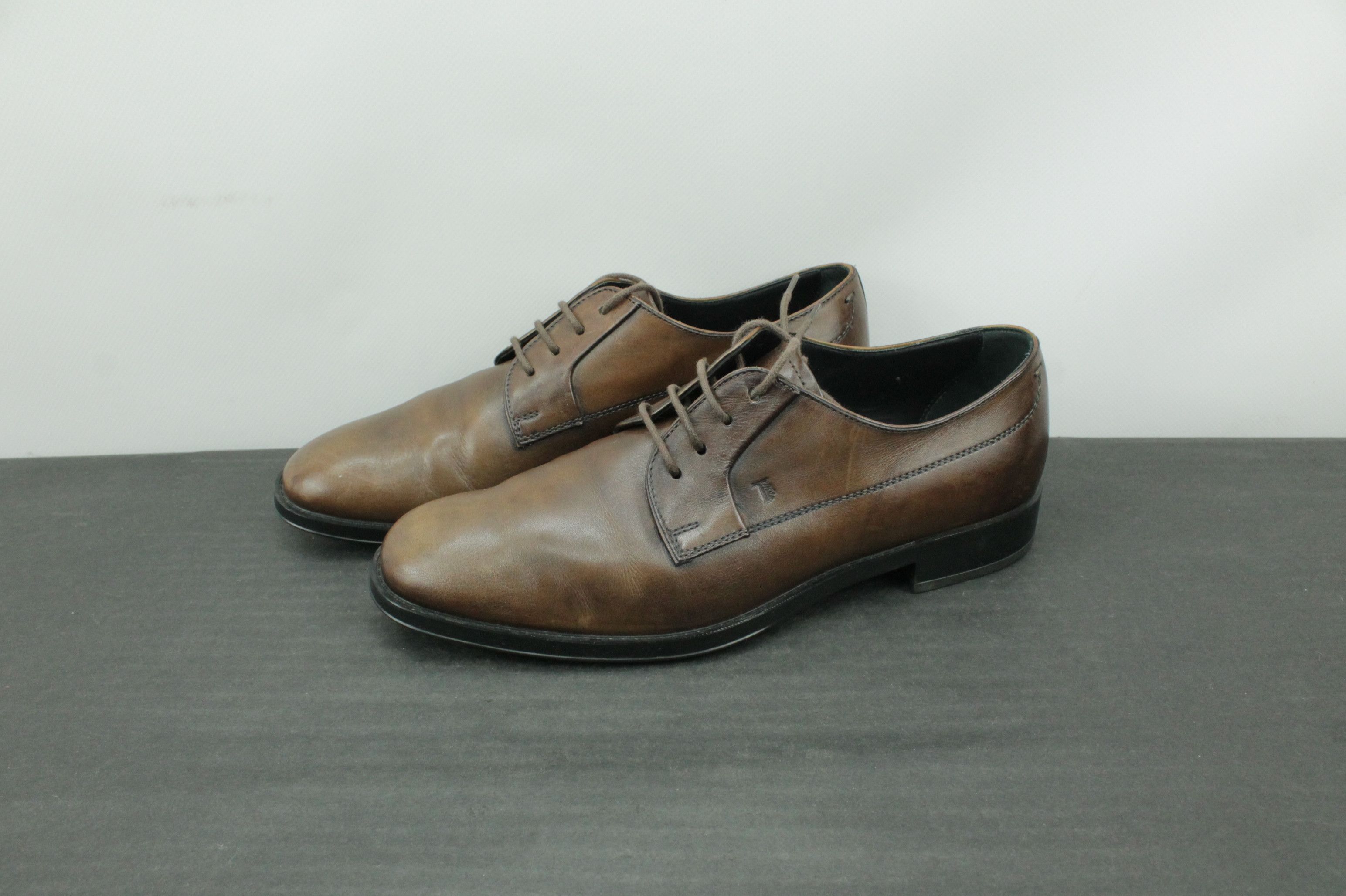 Tod's Tod’s Wingtip Classic Oxford Lace Up Brown Leather Shoes Size US 8 / IT 38 - 3 Thumbnail