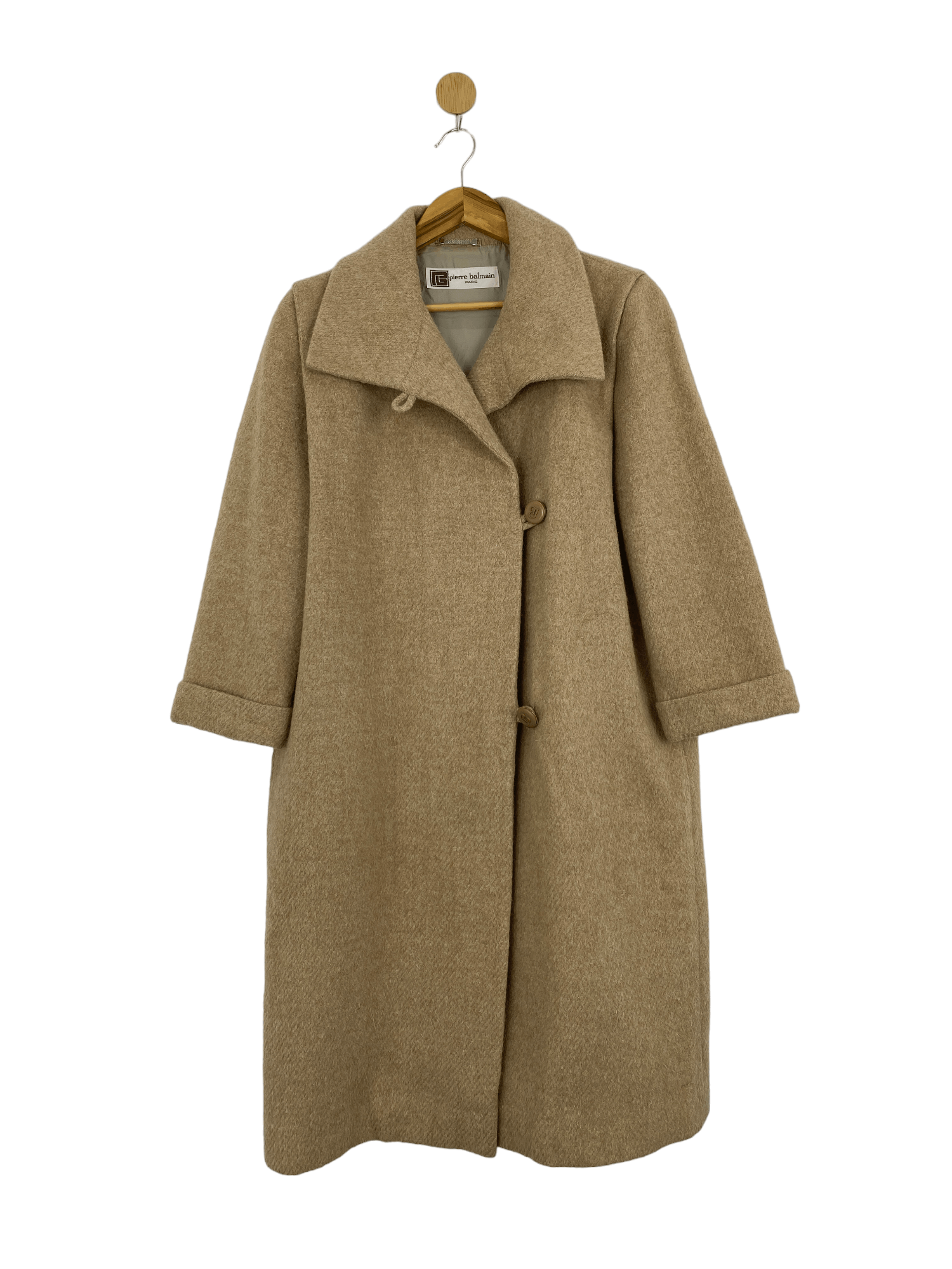 Designer × If Six Was Nine × Pierre Balmain Vintage Pierre Balmain Wool Long Jacket Size US L / EU 52-54 / 3 - 1 Thumbnail