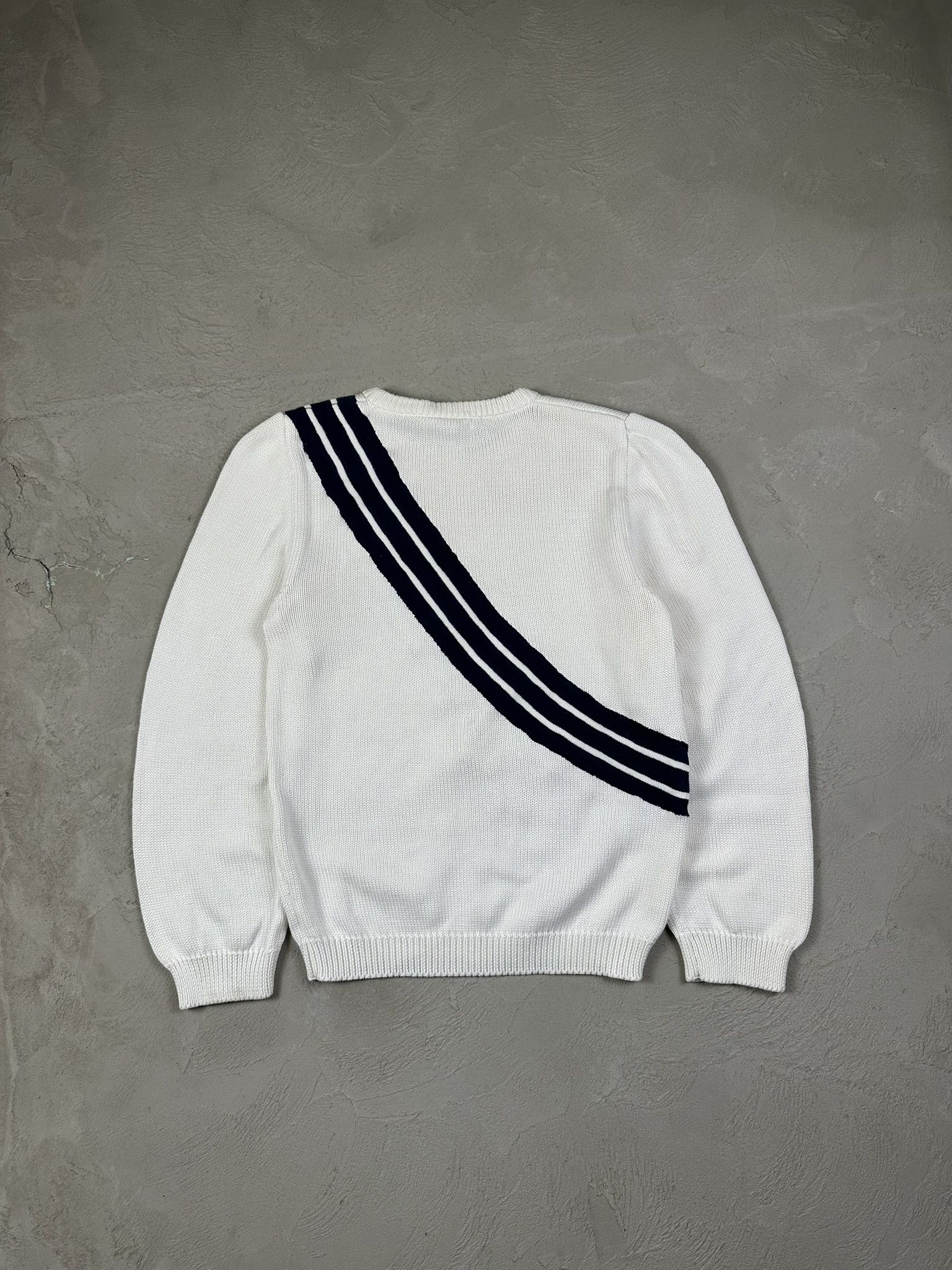 Gucci 80s Vintage Gucci Marine Cotton Knit Boxy Sweater Size L / US 10 / IT 46 - 7 Thumbnail