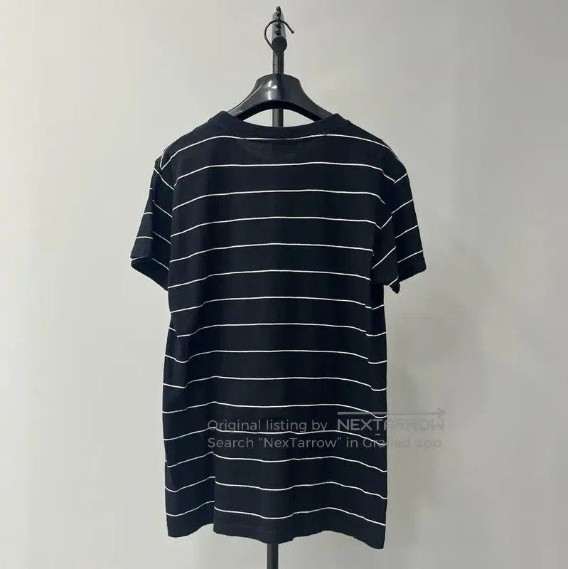 Yves Saint Laurent YSL Black Striped Cotton T-Shirt for Women . Size S / US 4 / IT 40 - 2 Thumbnail
