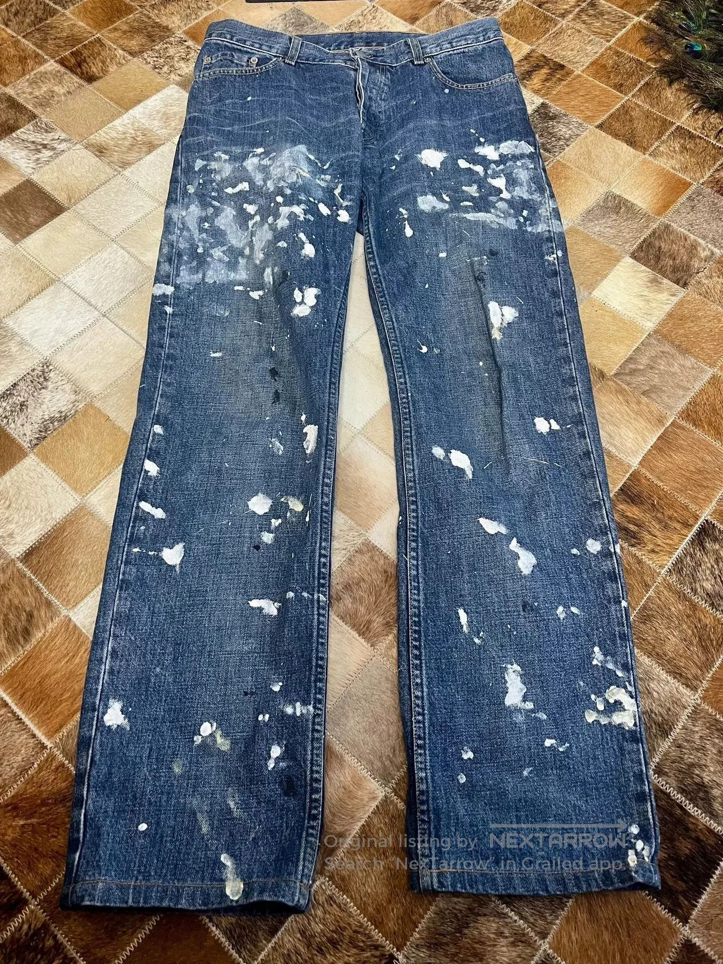 Helmut Lang helmut lang splattered denim jeans classic cut. Size US 34 / EU 50 - 1 Thumbnail